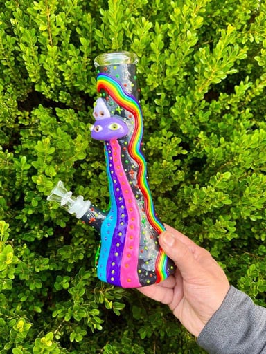 Preview pic of 10" Candy Glass Ceramic Bong Rig 