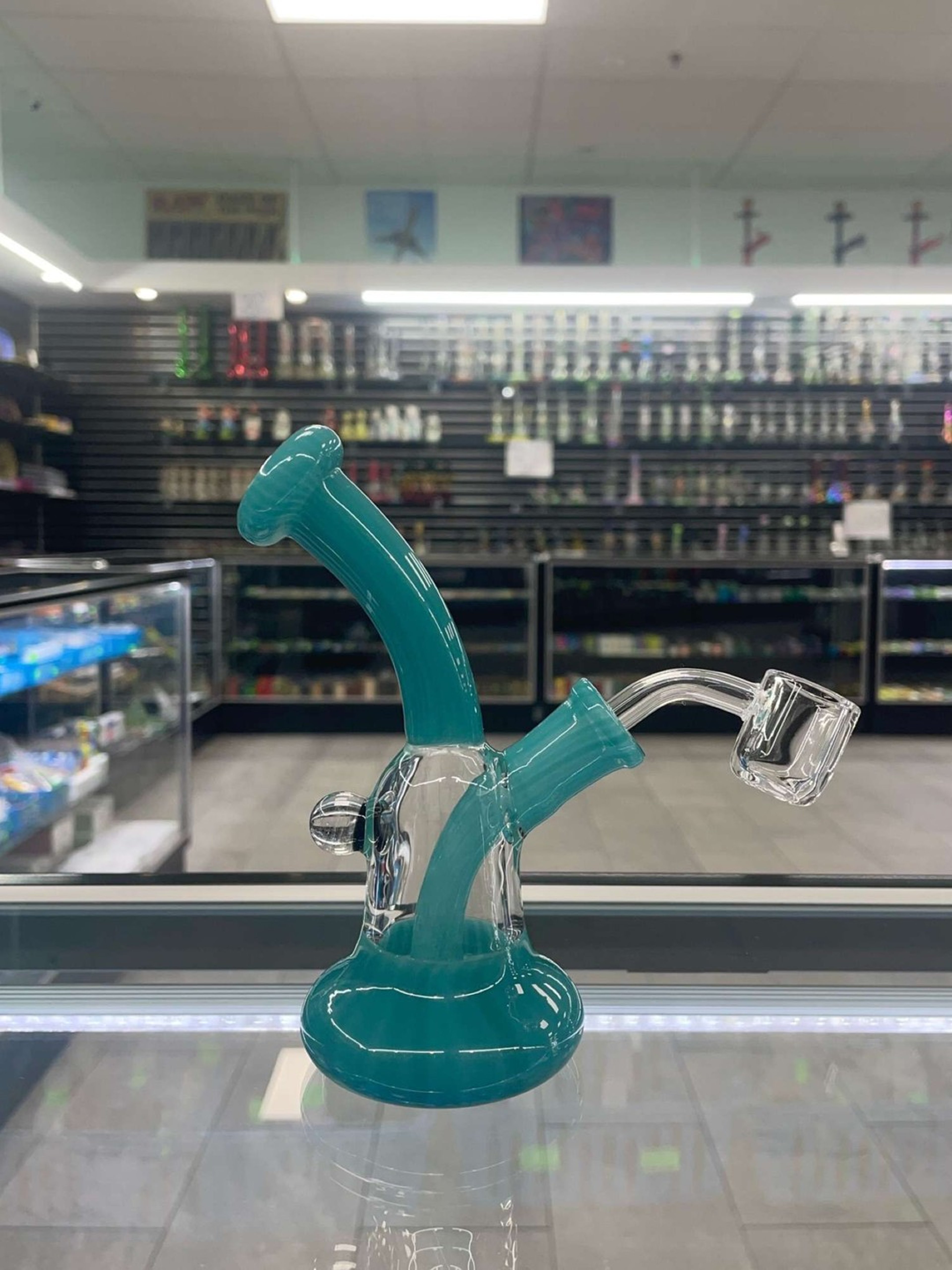 Aqua blue dichro banger hanger! image 0