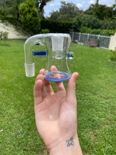 Preview pic of Lava and blue slyme dry catch from 2kglassart