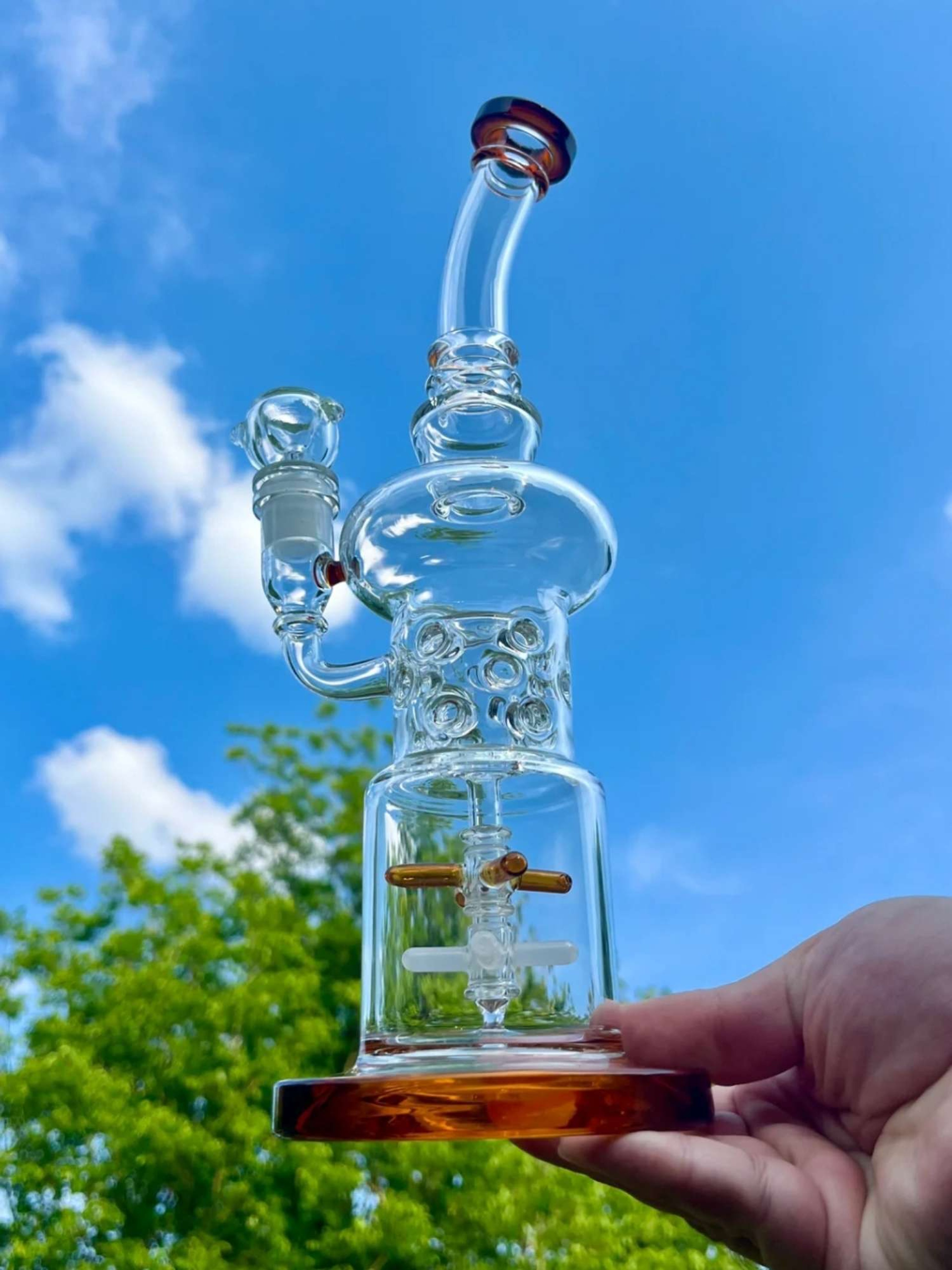 12″ Double Propeller Drum Water Pipe image 0