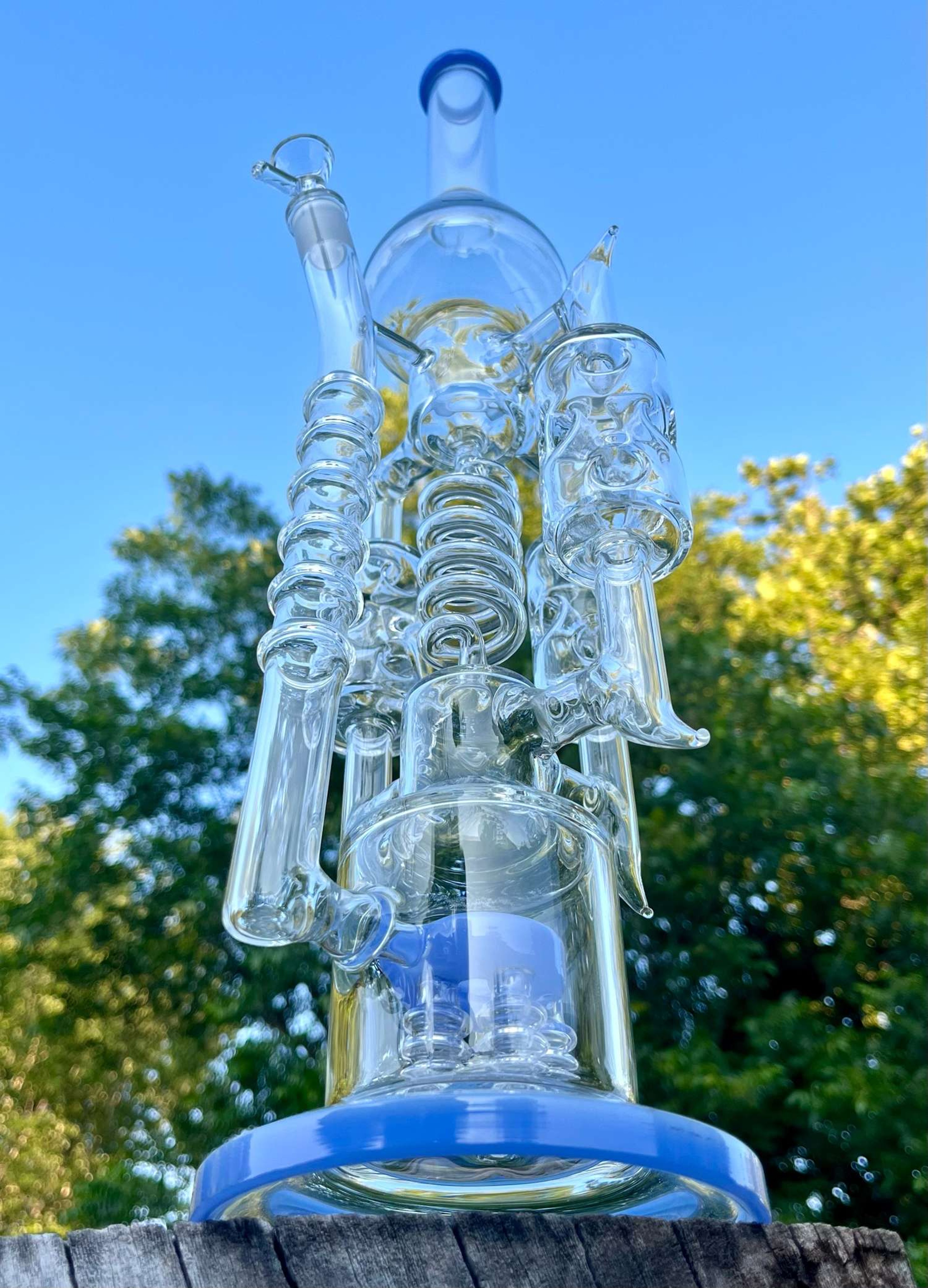 20” Thick Glass Recycler Bong Rig image 0