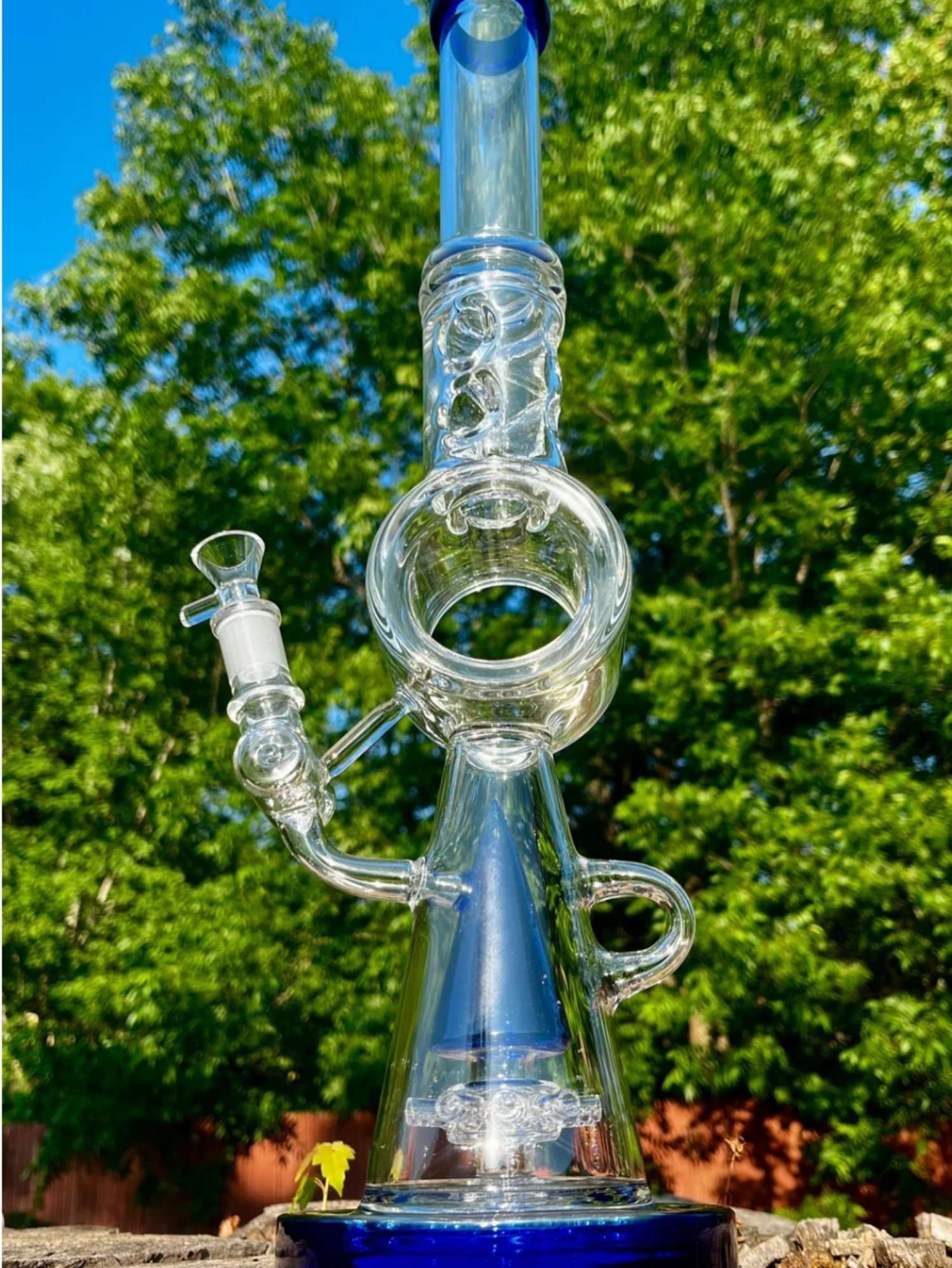18" Donut Perc Glass Bong image 0