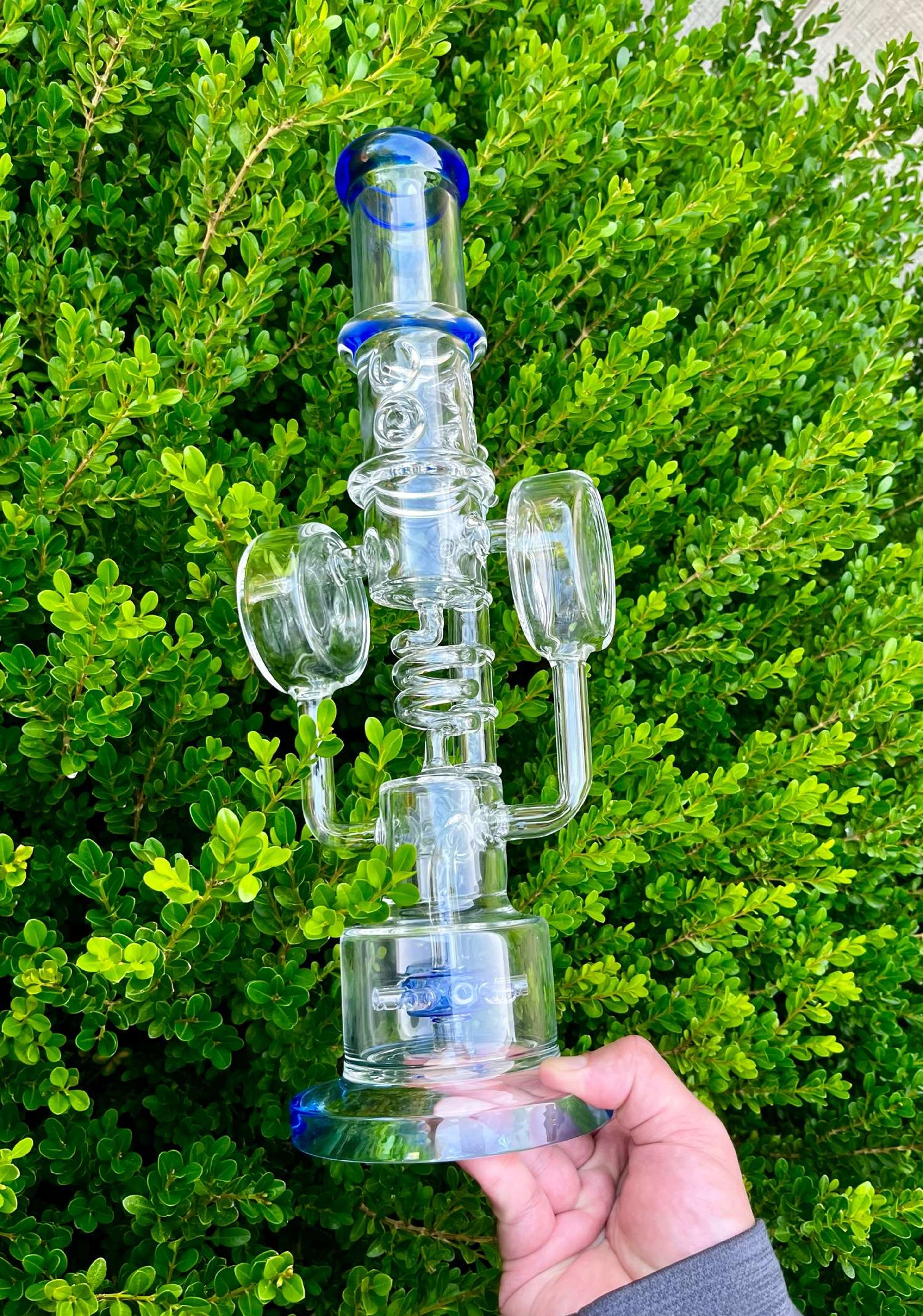 Preview pic of 14” Glass Recycler Bong Rig