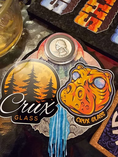 Preview pic of Crux glass 2 sticker pack