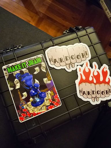 Preview pic of Hardcore toke stickers