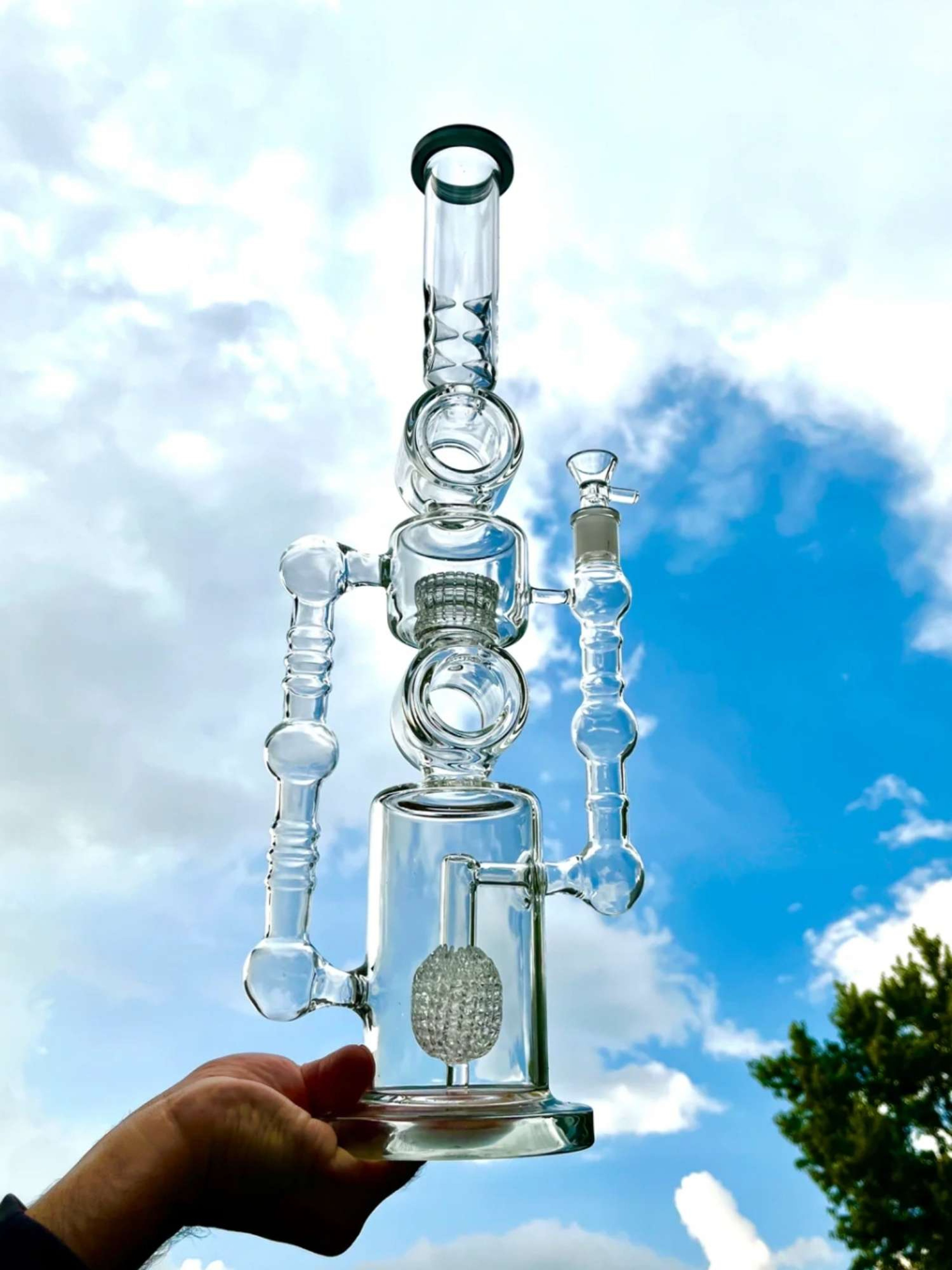 Preview pic of Apple Double Donut Perc Bong
