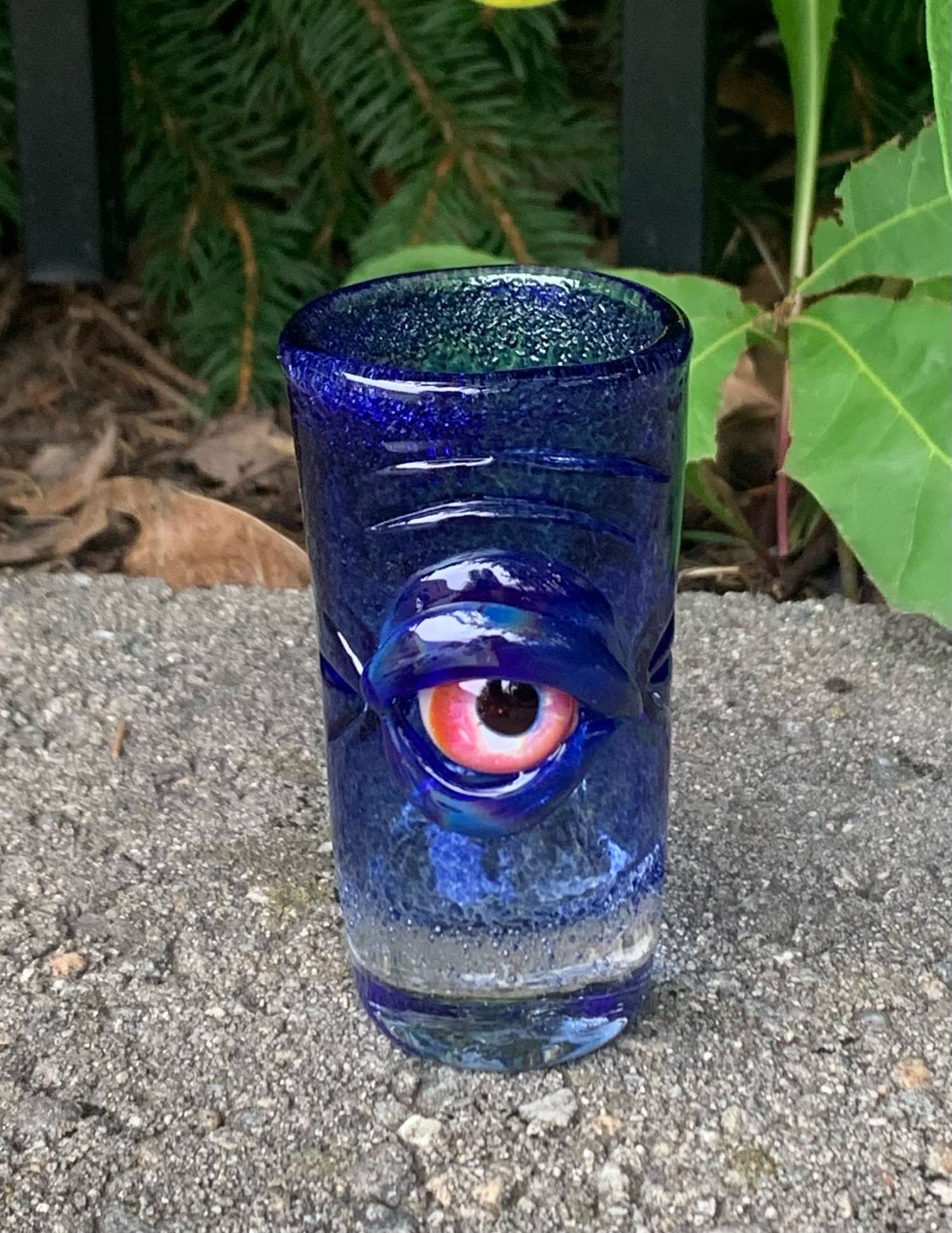 Cobalt Evil Eye Ward Shot Glass image 0
