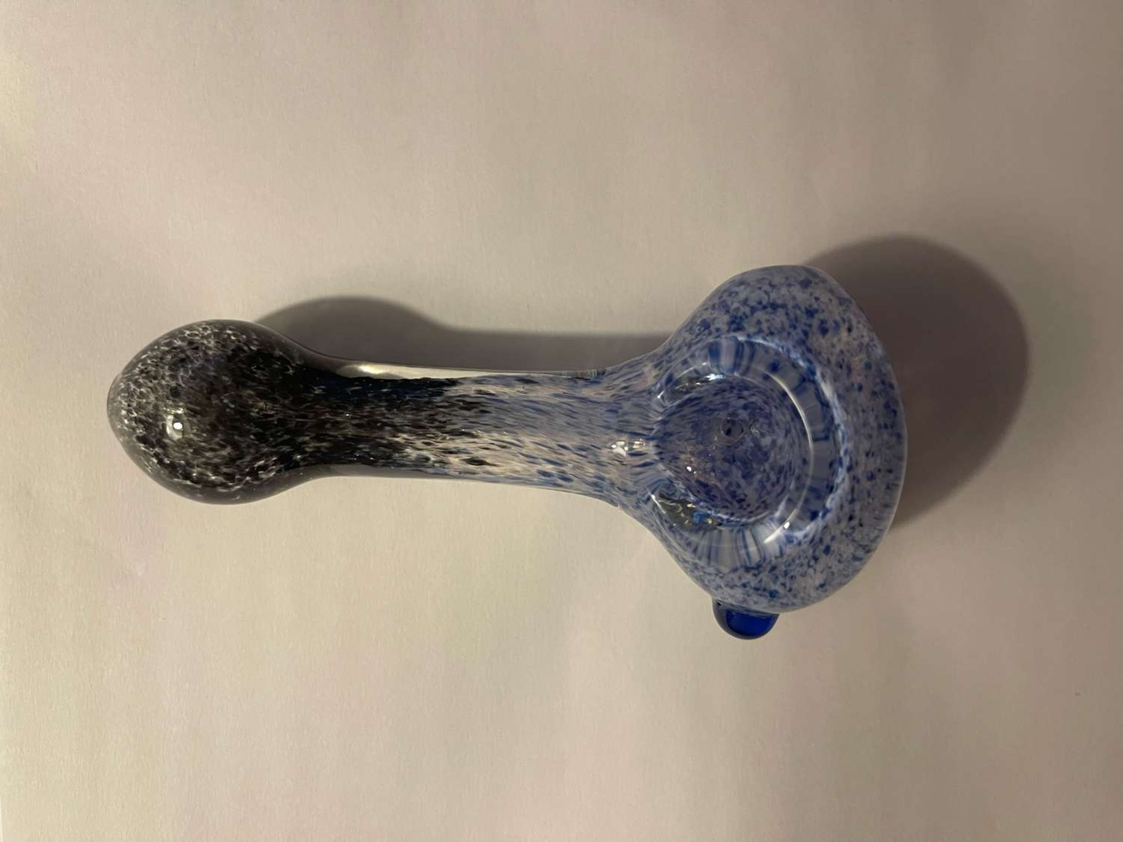Black and Blue Glass Bowl image 0
