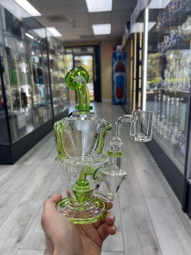 Preview pic of Mk100 glass recycler dual uptake green