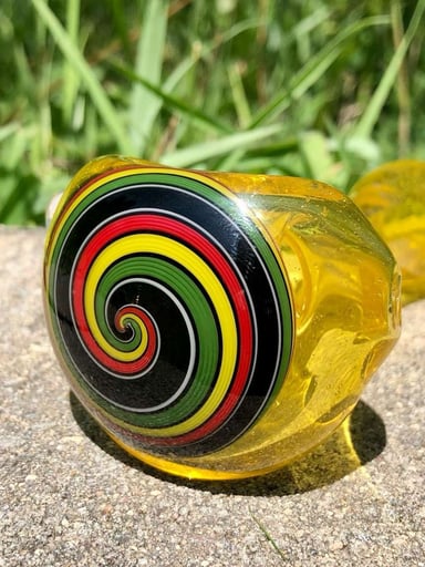 Preview pic of Steve Cambria- Rasta swirl cap pipe