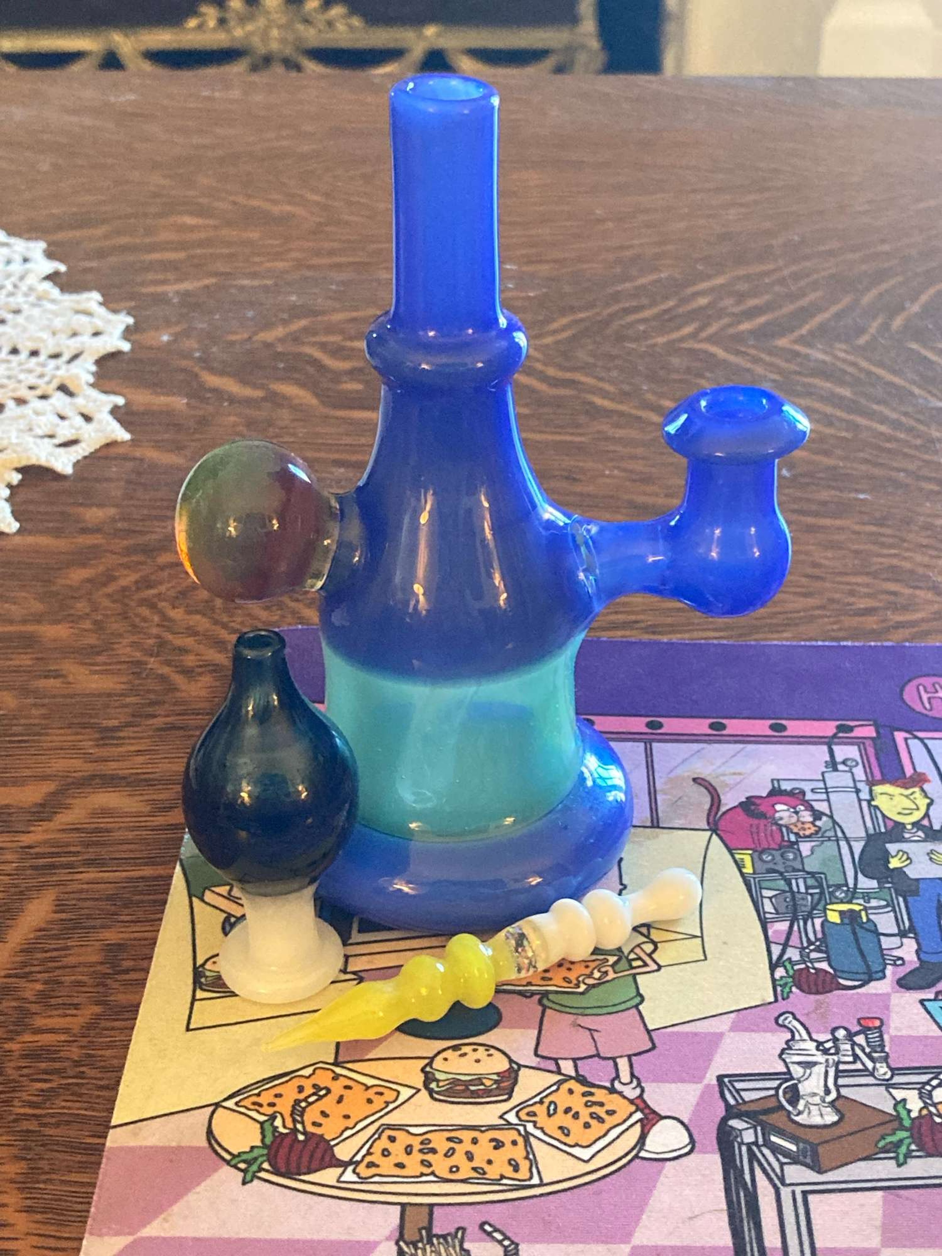 Heady blue cheese and uv 10mm bottle rig set image 0