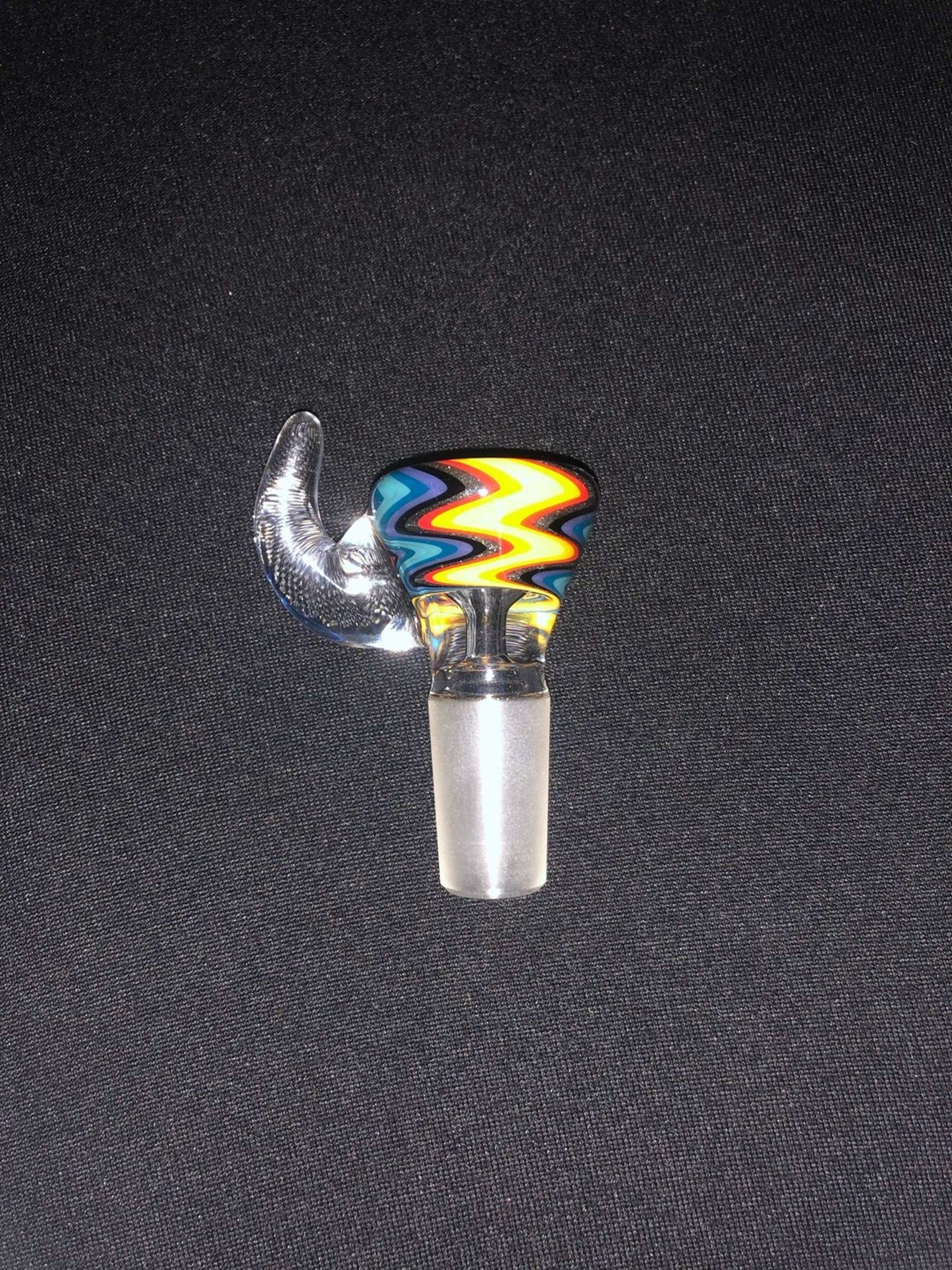 Glass distractions slide 14mm, 1 hole fire and ice wigwag image 0