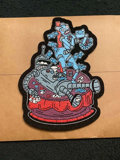 Preview pic of Bender on a bender V2 full uv glow moodmat