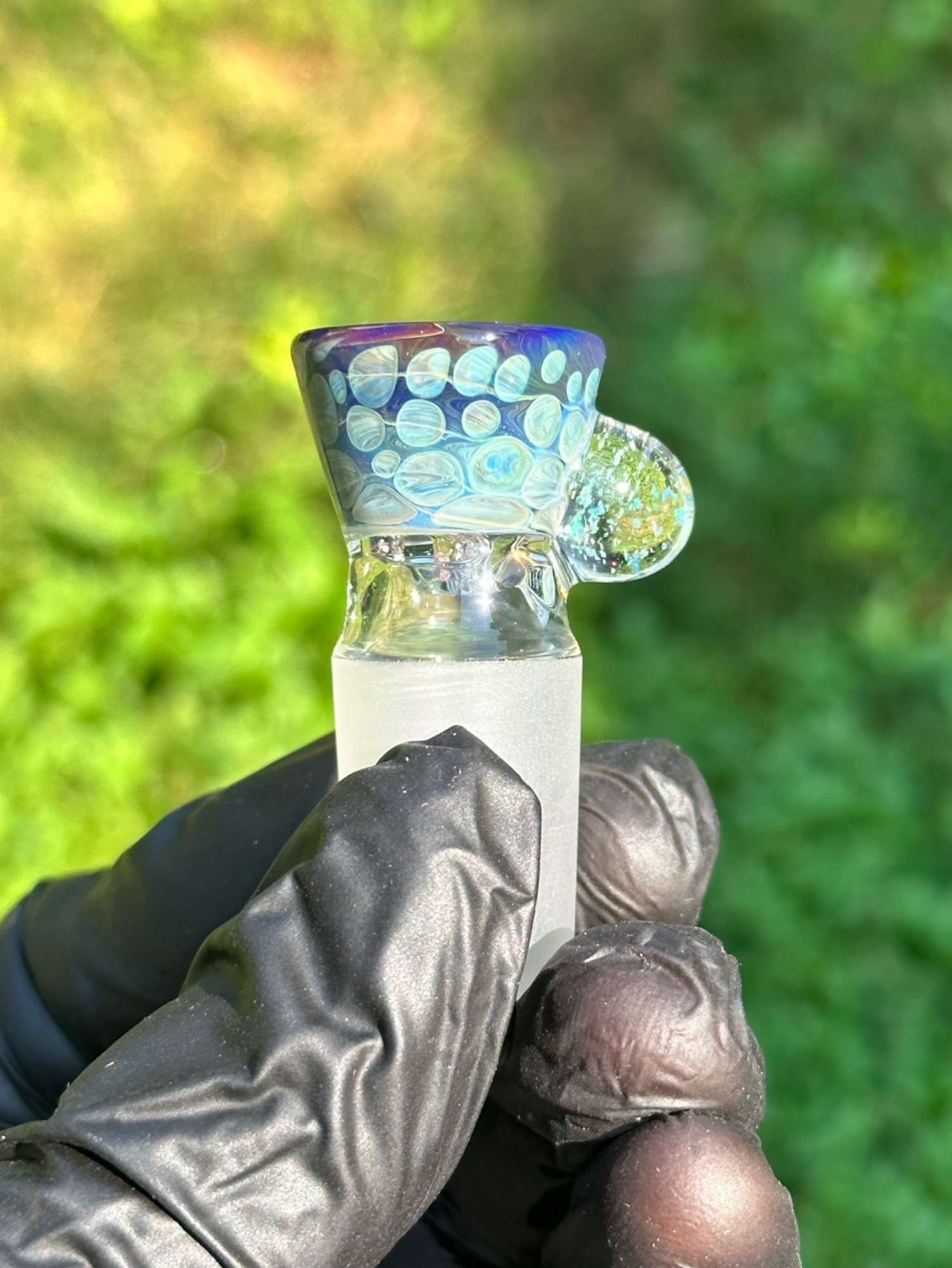 Preview pic of DC Glass Arts Blended Dot Stack Slide w Disco Ball Handle [710 SALE!]