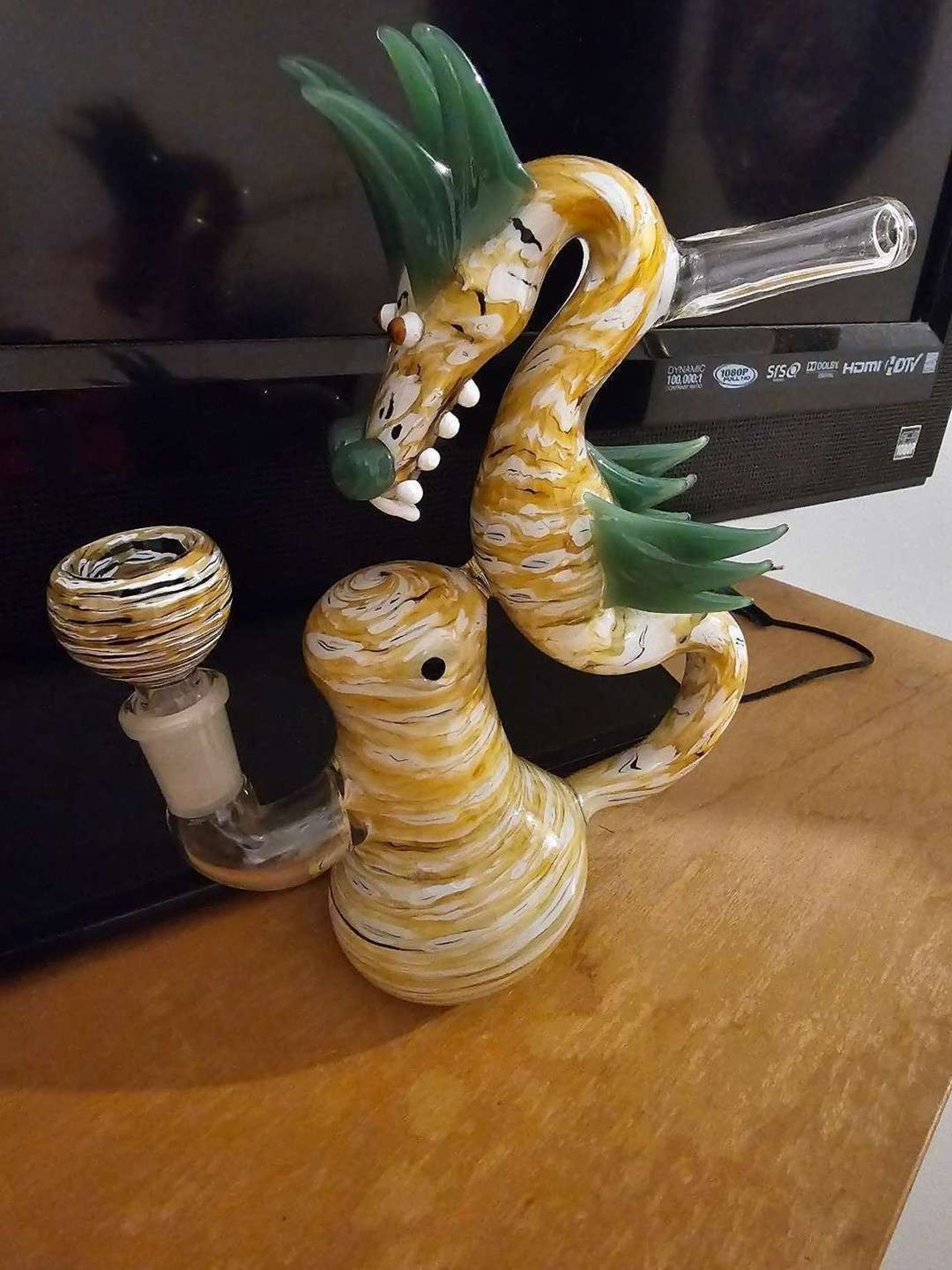 Dragon Bong and Bubbler Hybrid with Matching Bowl image 0