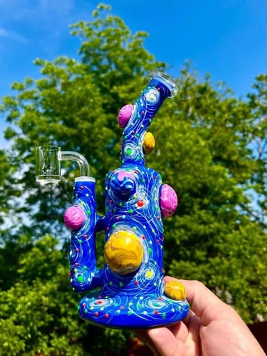 Preview pic of 10" Space Launcher Glass Ceramic Bong Rig 