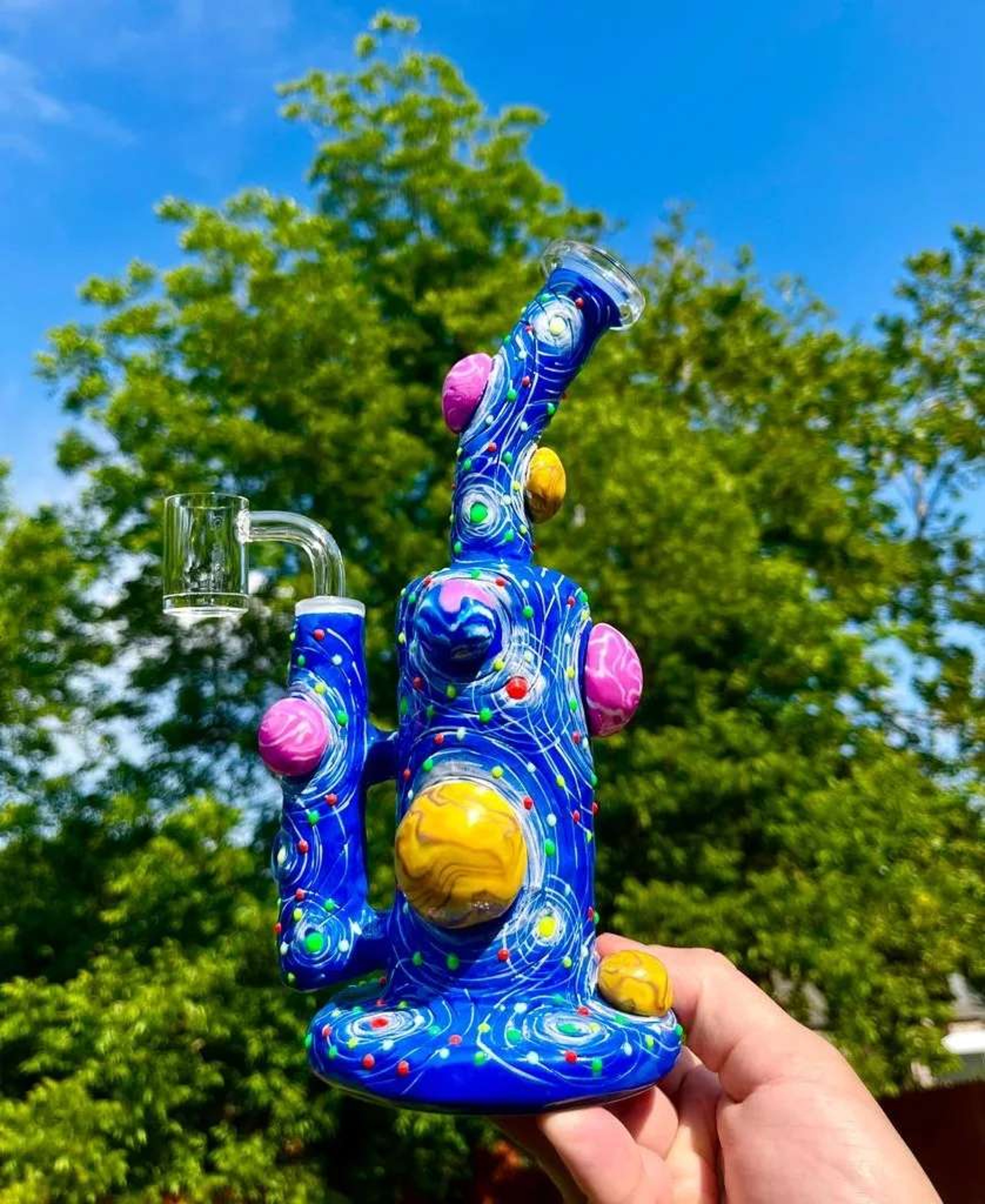 10" Space Launcher Glass Ceramic Bong Rig  image 0