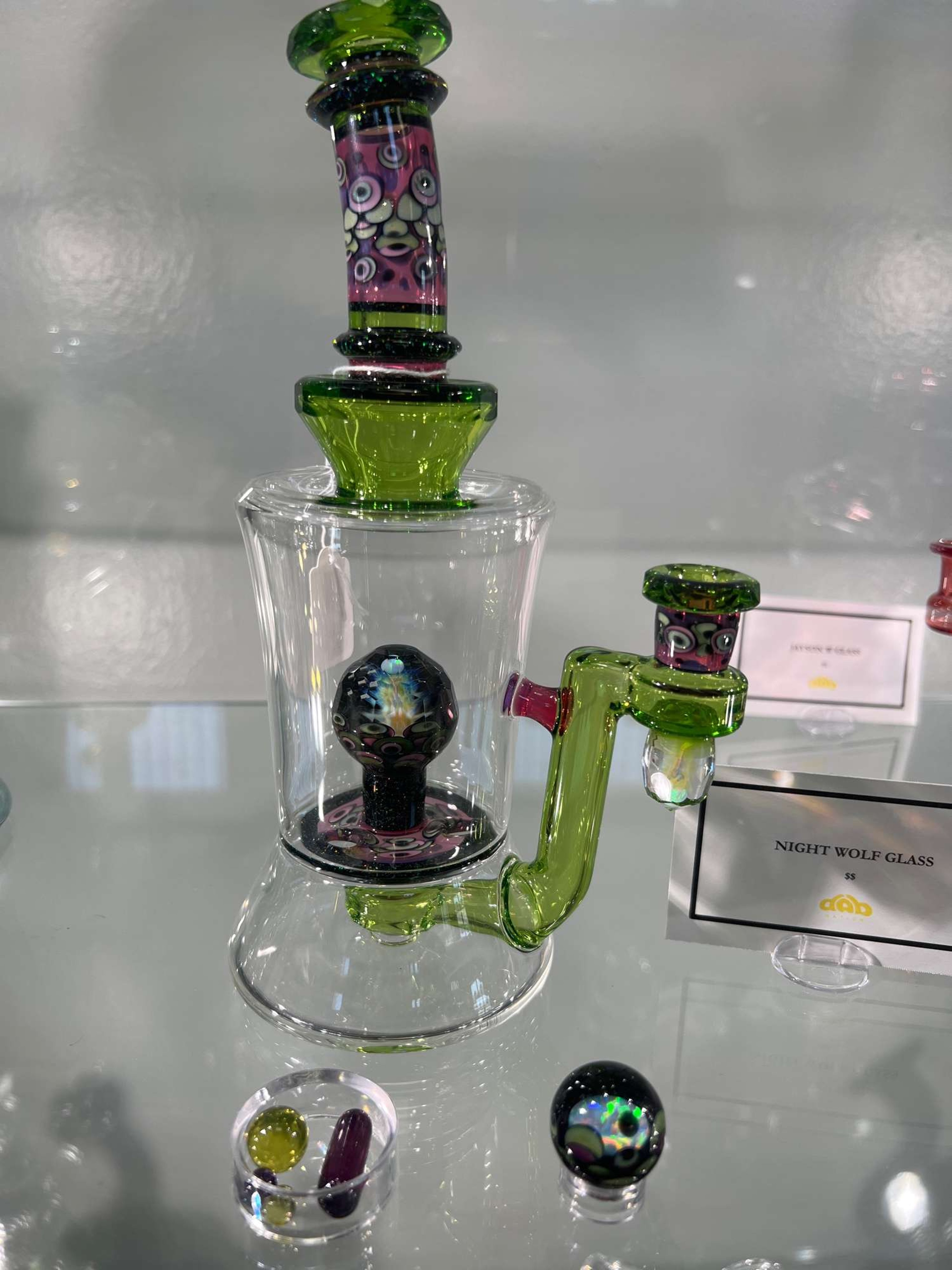 Night Wolf Glass w/ Marble & Slurper Set image 0
