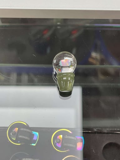 Preview pic of Green plug with opal for puffco pro oculus cap
