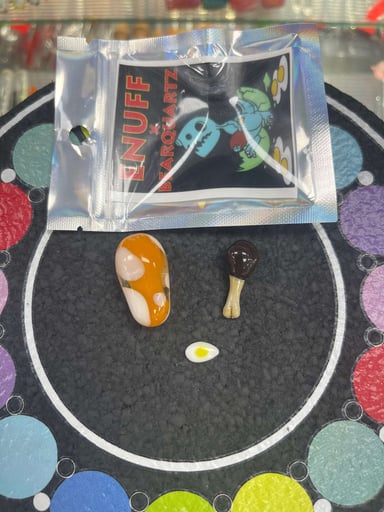 Preview pic of Enuff glass x bear quartz slurper set orange 