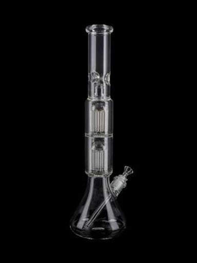 Preview pic of Beaker Base Ice Bong with Double Tree Perc