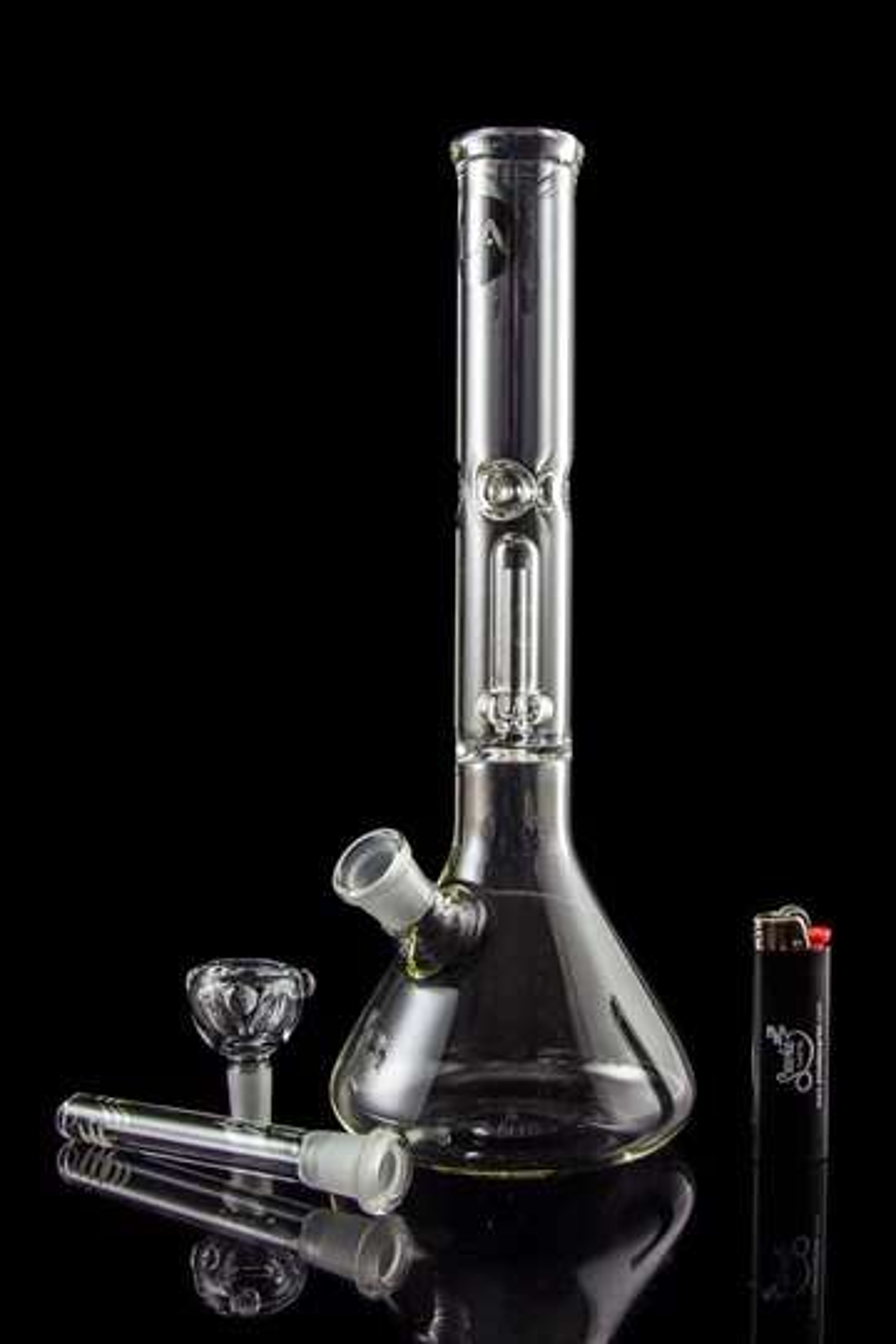 Single or Double Showerhead Perc Beaker Bong image 0