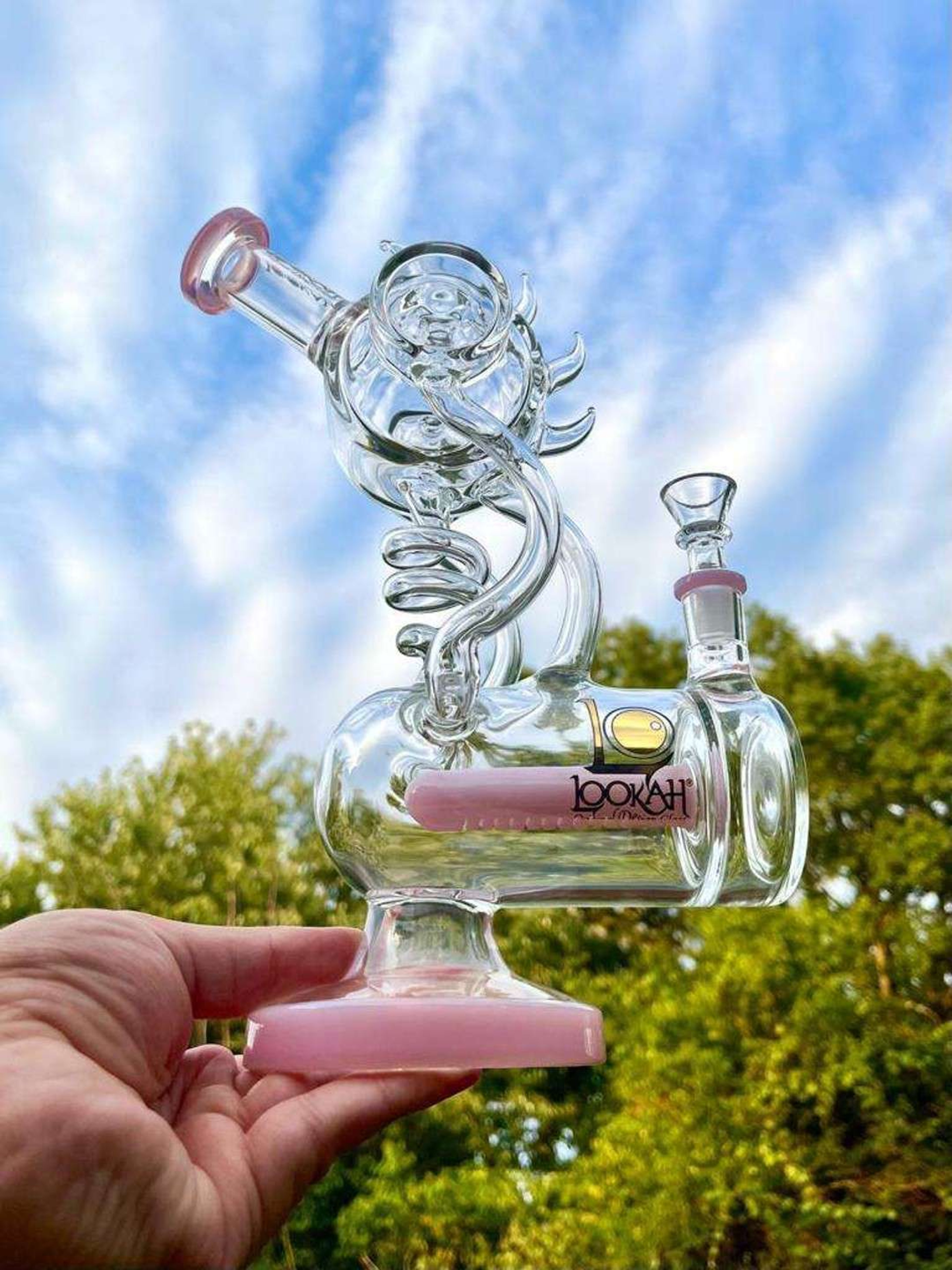 12" Lookah Thick Glass Recycler Rig image 0