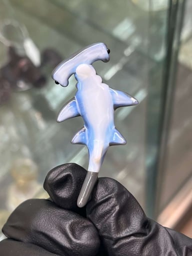 Preview pic of Liz Wright Portland Grey Hammerhead shark pendant