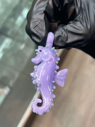 Preview pic of New Liz Wright Seahorse Glass Pendants
