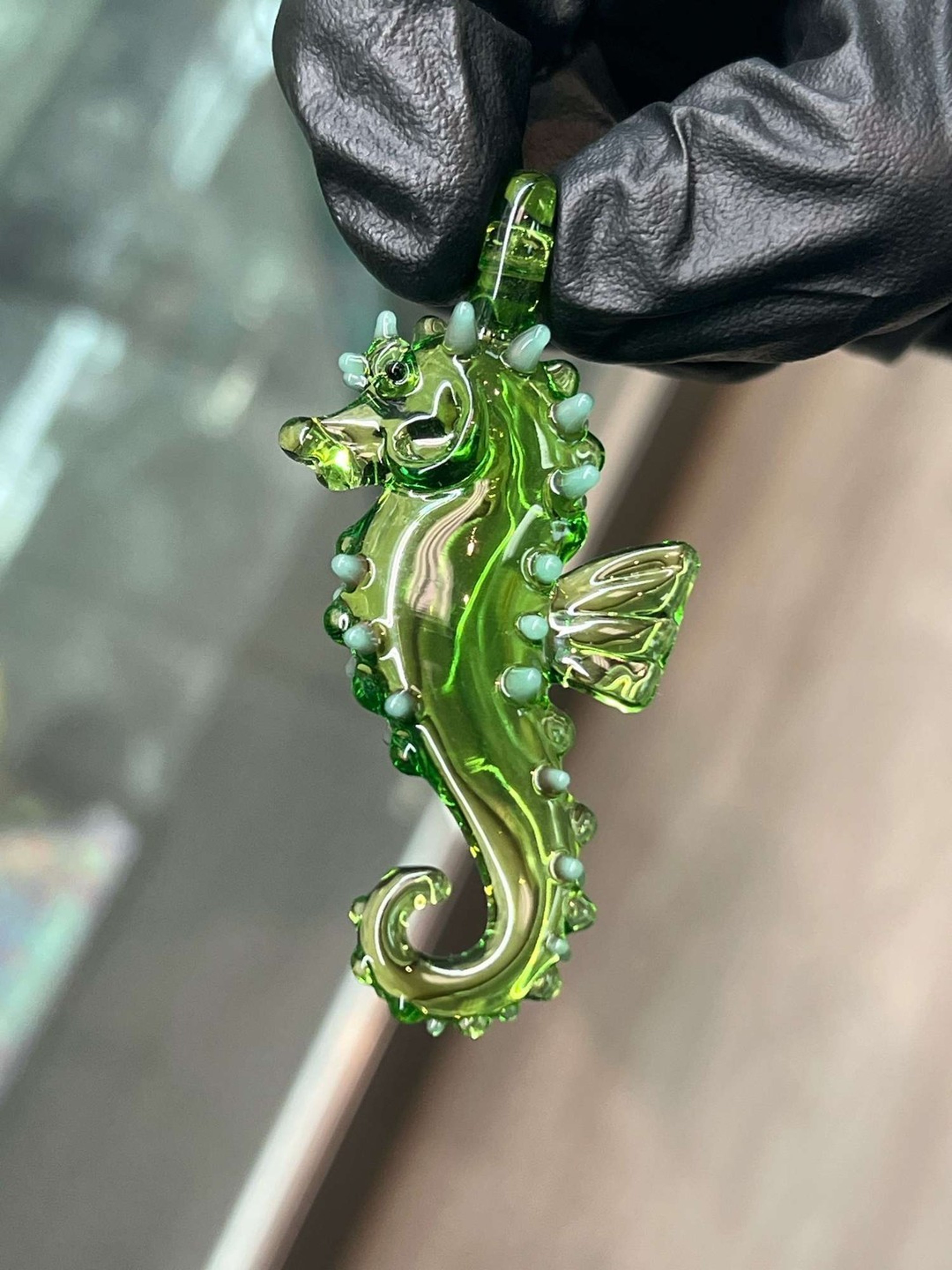 Preview pic of New Liz Wright Glass Haterade Seahorse Pendant