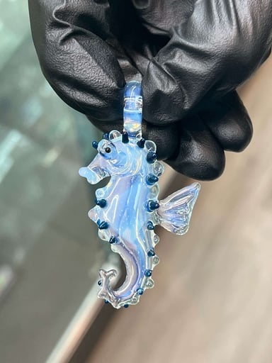 Preview pic of New Liz Wright Ghost Seahorse Pendant