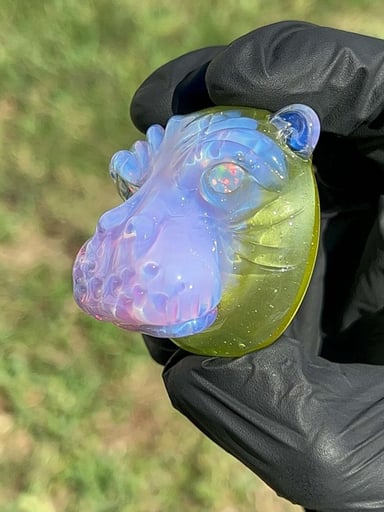 Preview pic of Crux Hippo Glass pendant