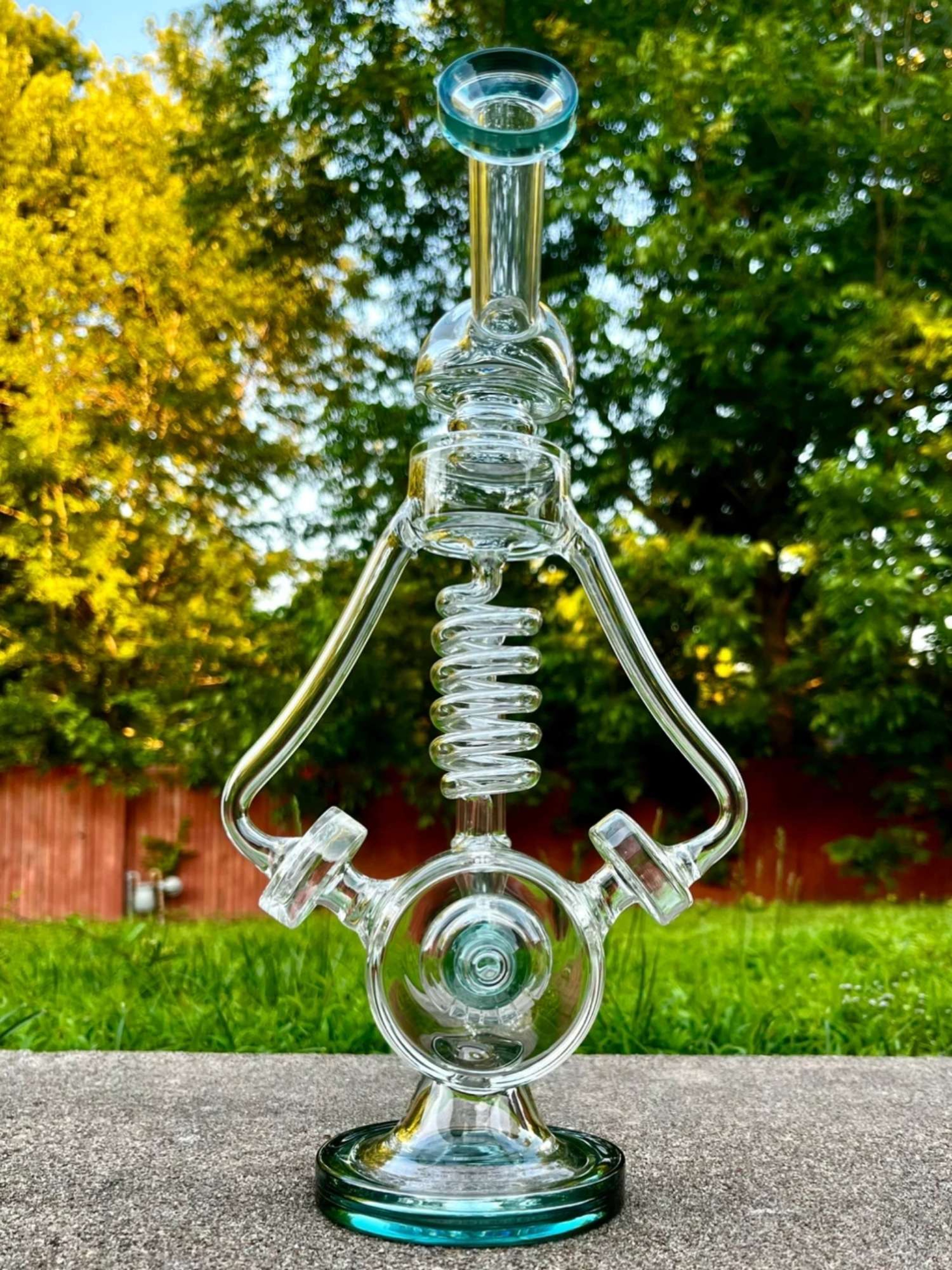 Astral Whirlpool Glass Recycler Bong Water Pipe and Rig image 0