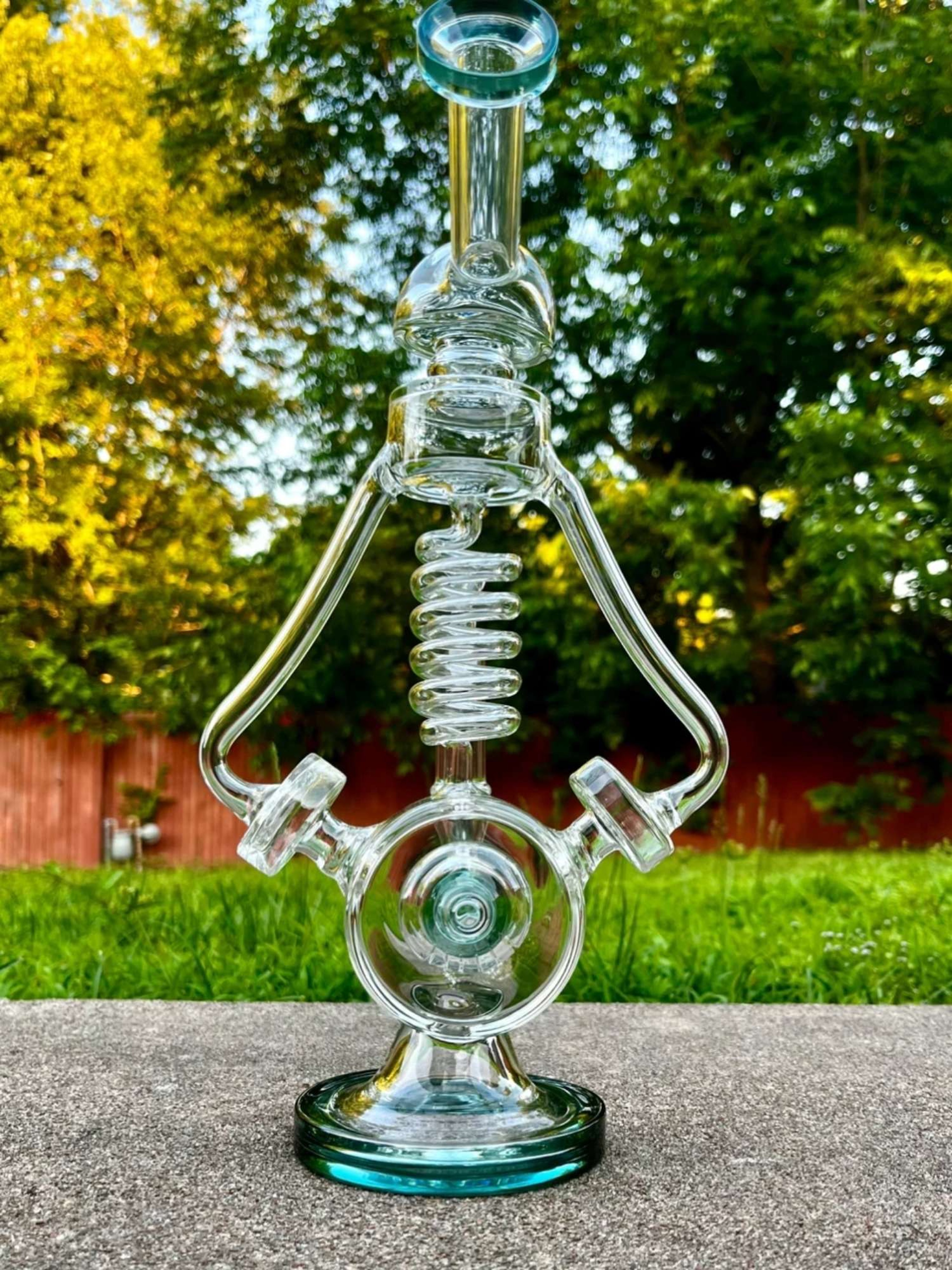 Astral Whirlpool Glass Recycler Bong Water Pipe and Rig image 0