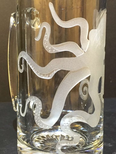 Preview pic of Octopus Tankard by Blue Dragon Glass 