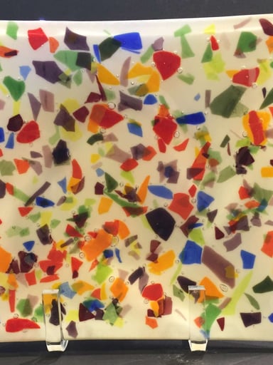 Preview pic of Confetti Plate by Blue Dragon Glass