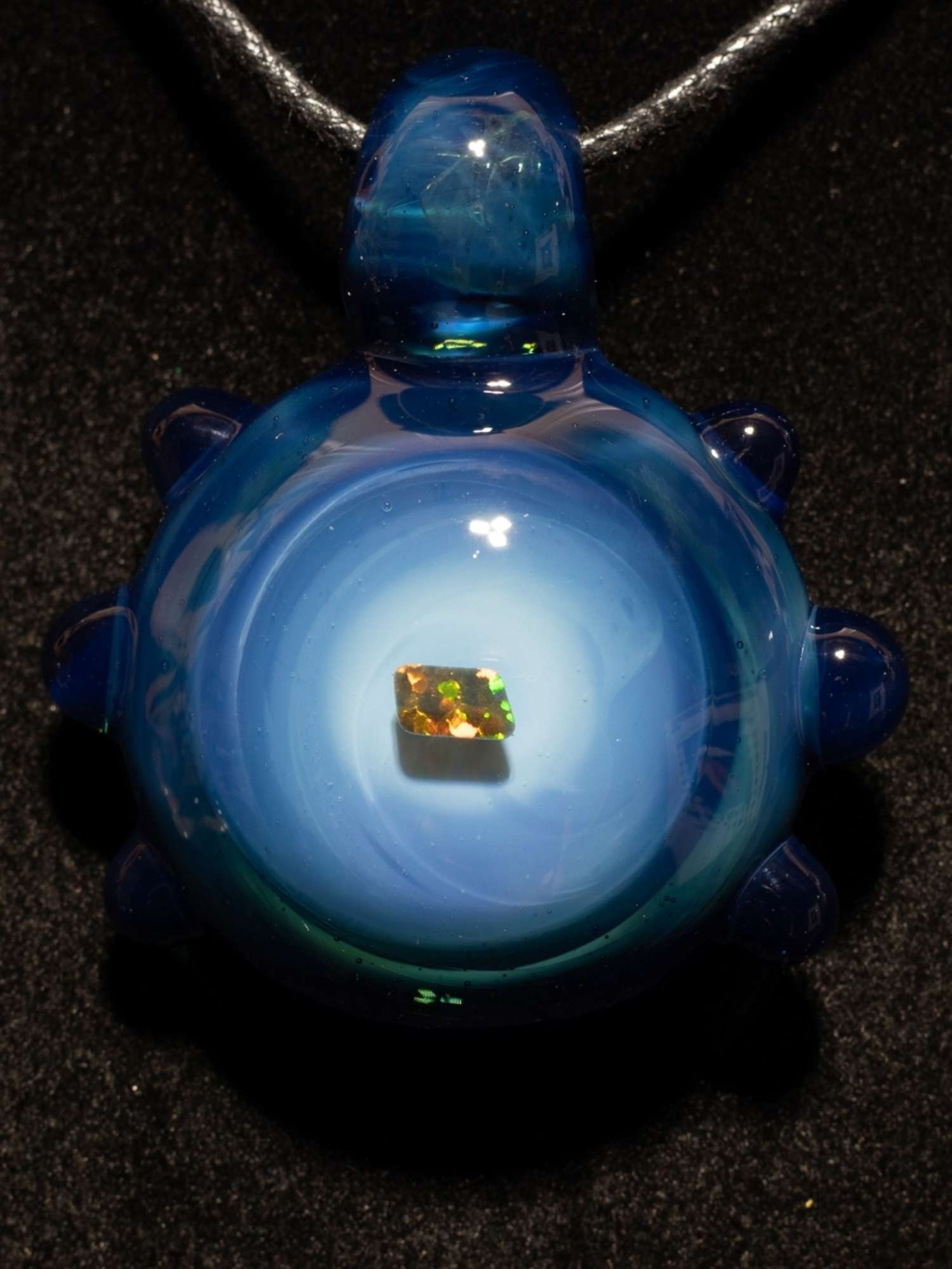 Blue Slyme with Encased Opal Pendat image 0