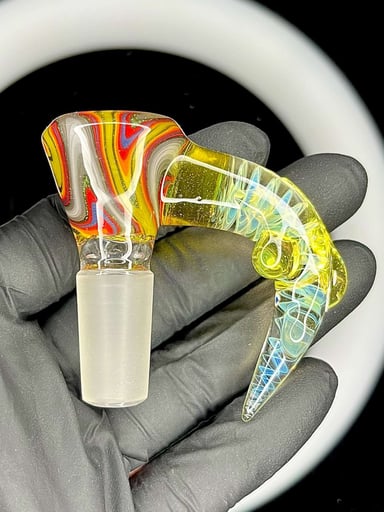 Preview pic of Opal yellow rewig 14mm drip horn slide 