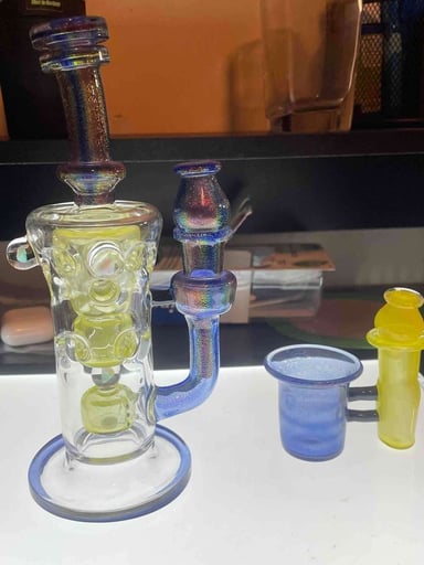 Preview pic of Redtail Venetian fab Stardust/Citron w/qtip tray & 2 car caps