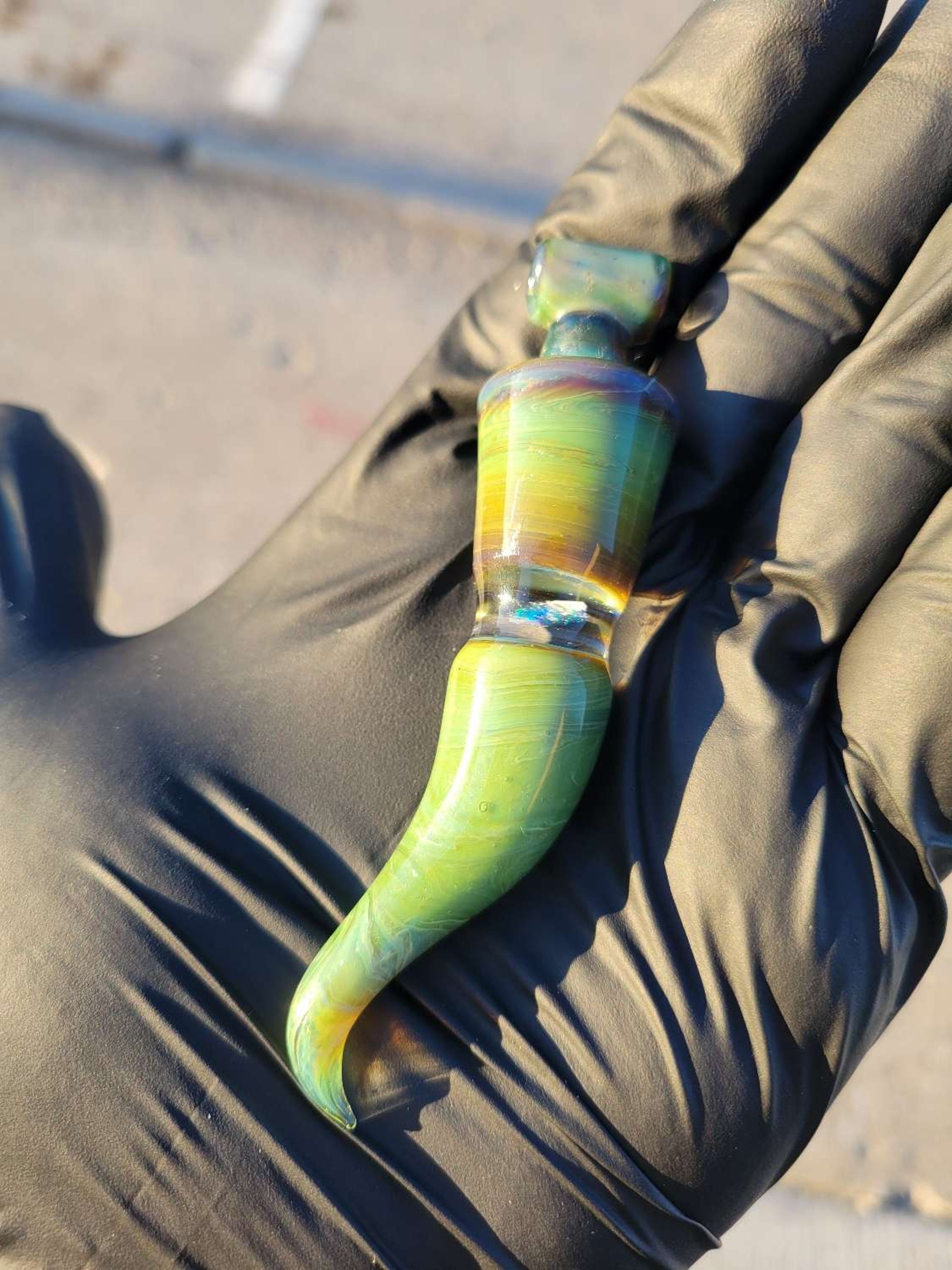 Horn pendant w/ opal image 0