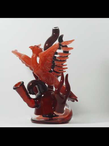 Preview pic of @FirehawksGlass Firebird sculpt 14mm with slanted quave club banger