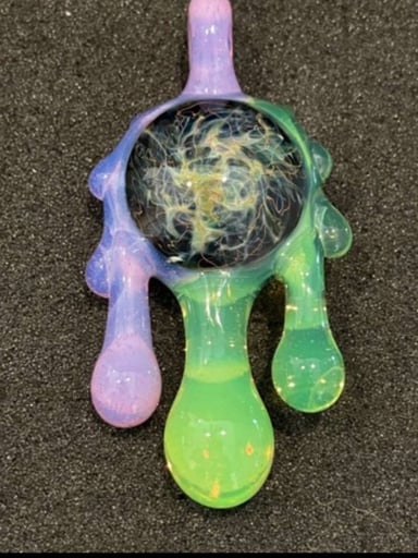 Preview pic of Freeman Glassworks Chaos drippy pendant