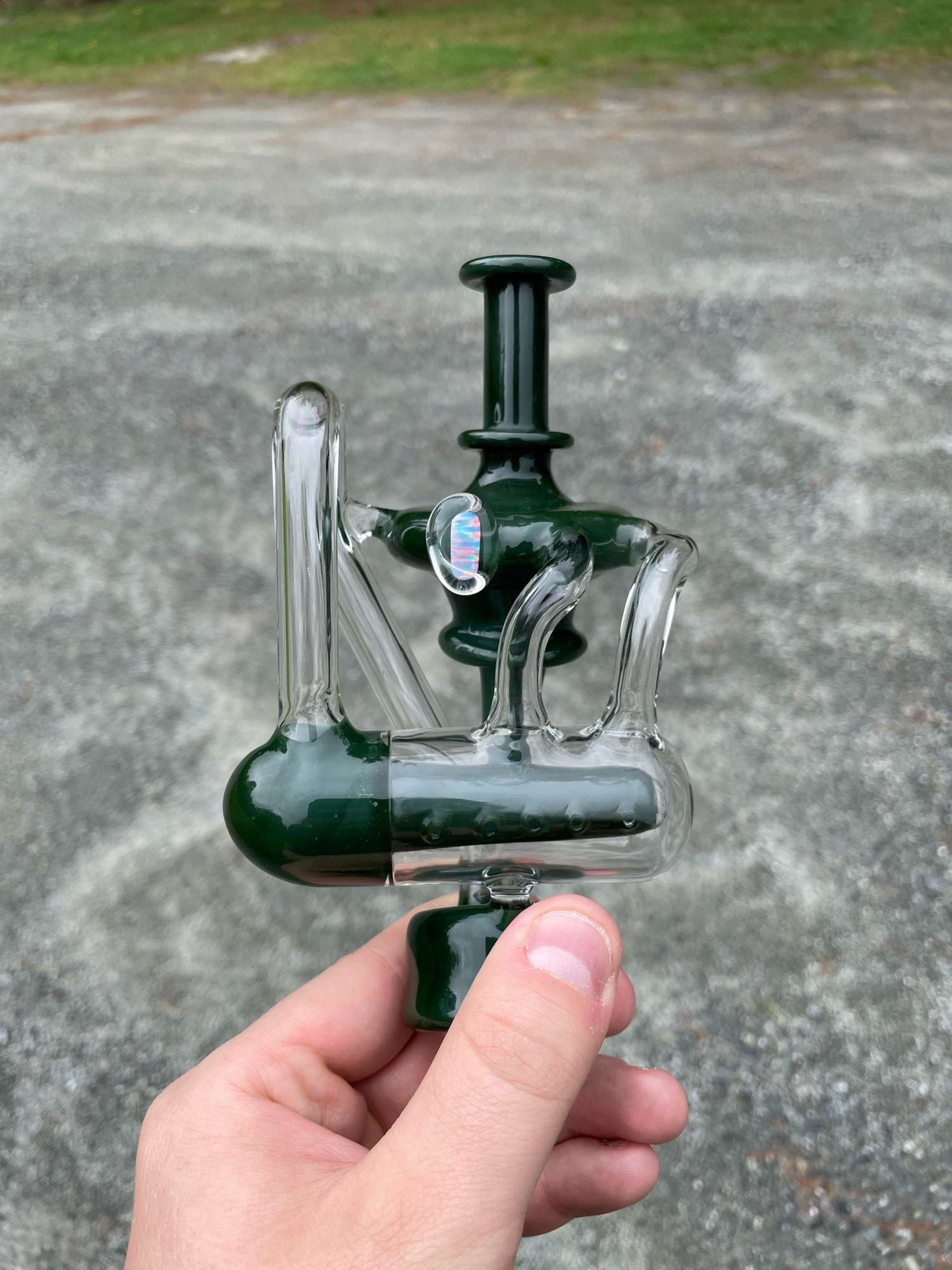 Preview pic of Opal Puffco Peak w/ CYF Vaccine Pump attachment, Peps Glass ball cap,and 3D Chamber 