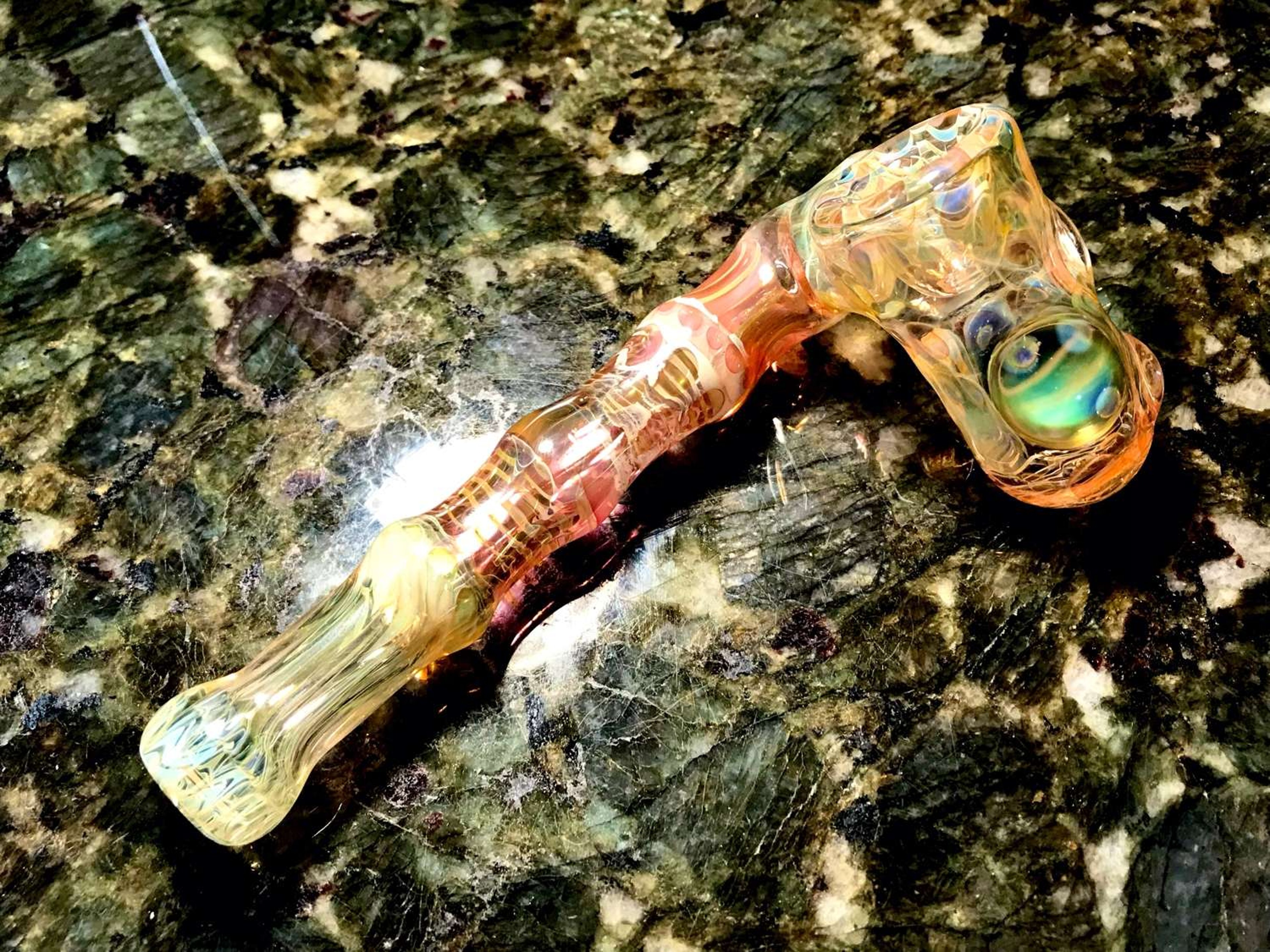 Preview pic of OG Sidecar Gold & Silver Fumed Glass Pipe
