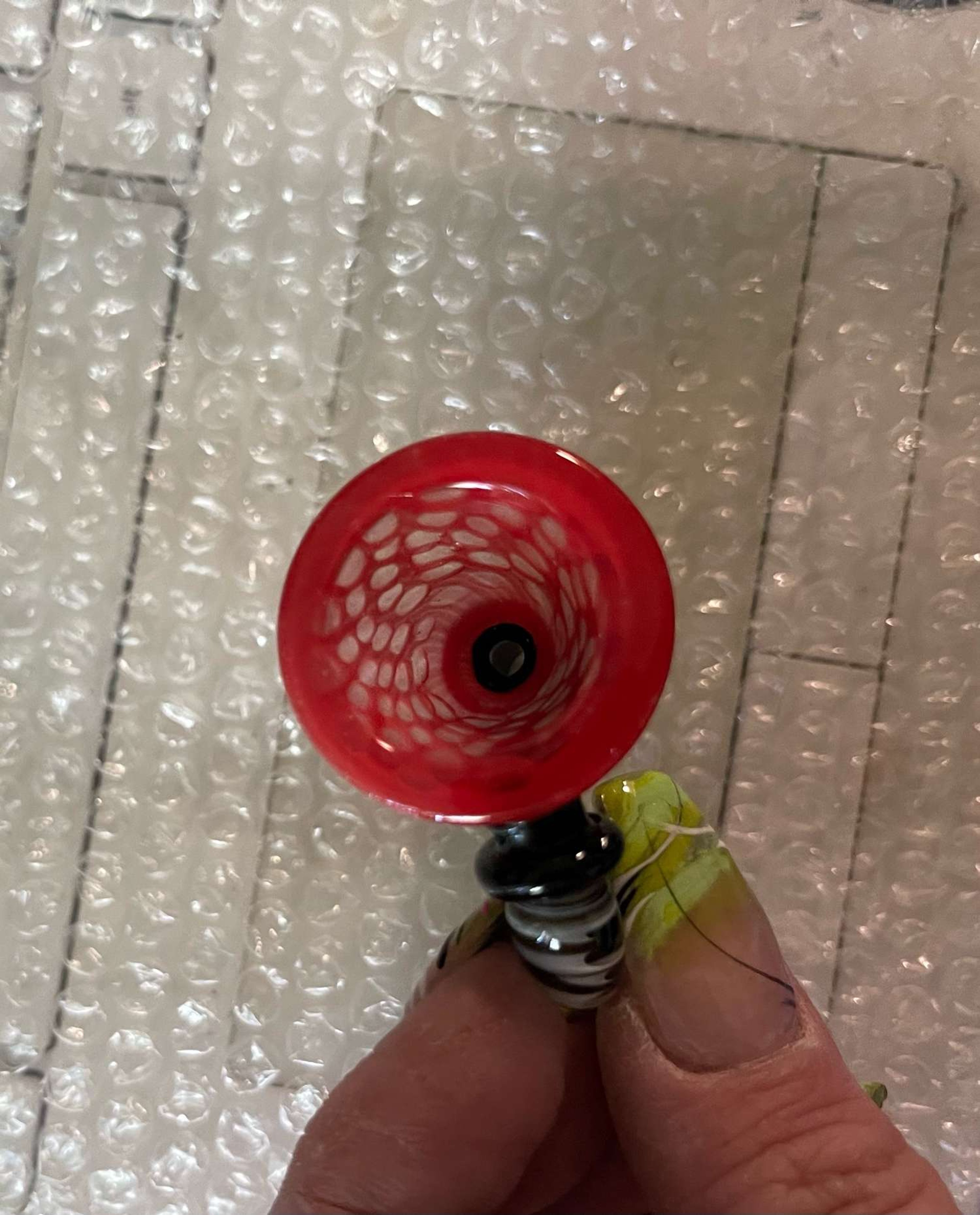 Red & Black Glass Slider image 0