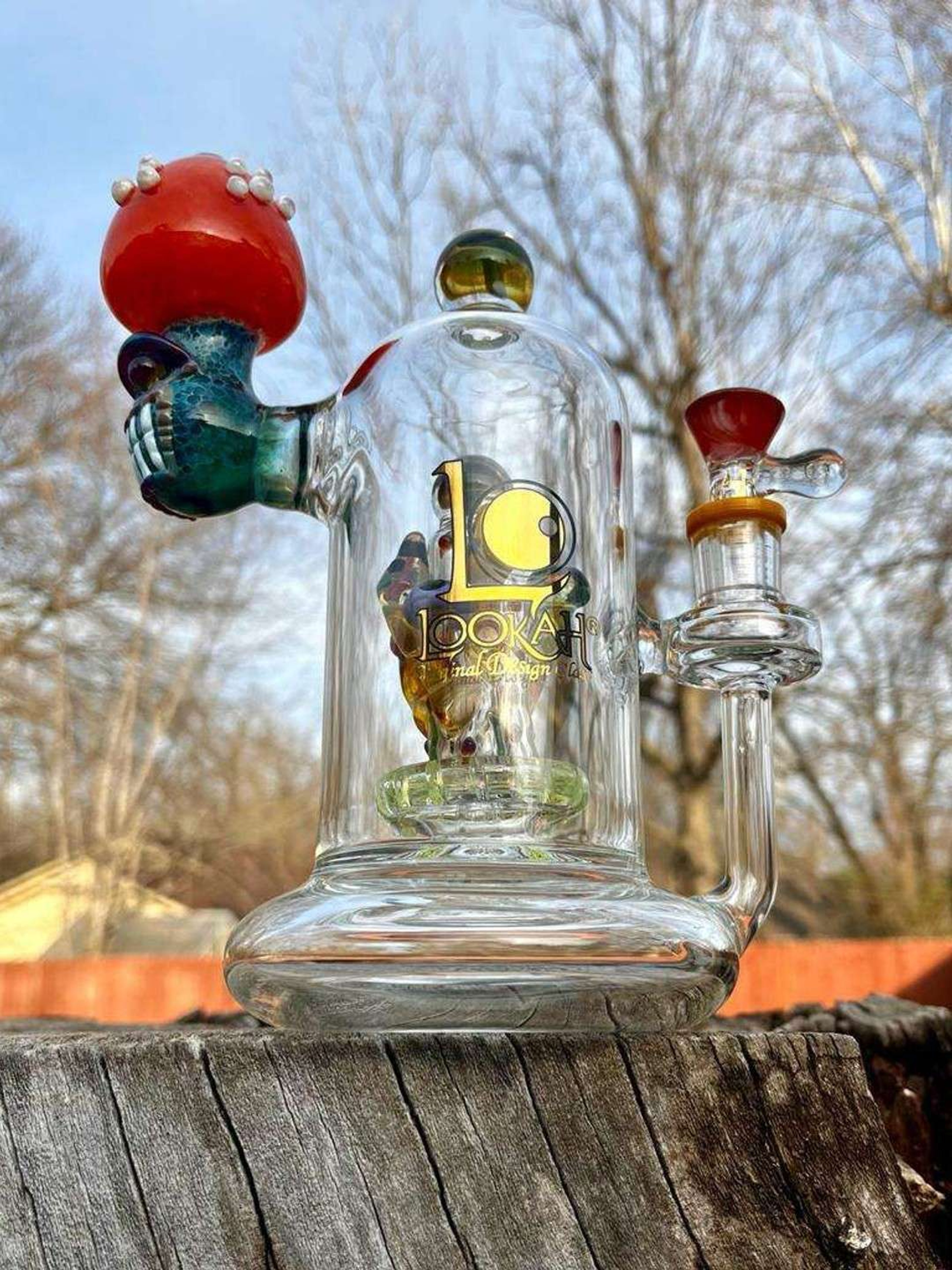 10" Giant Chamber Lookah Glass Recycler Rig image 0