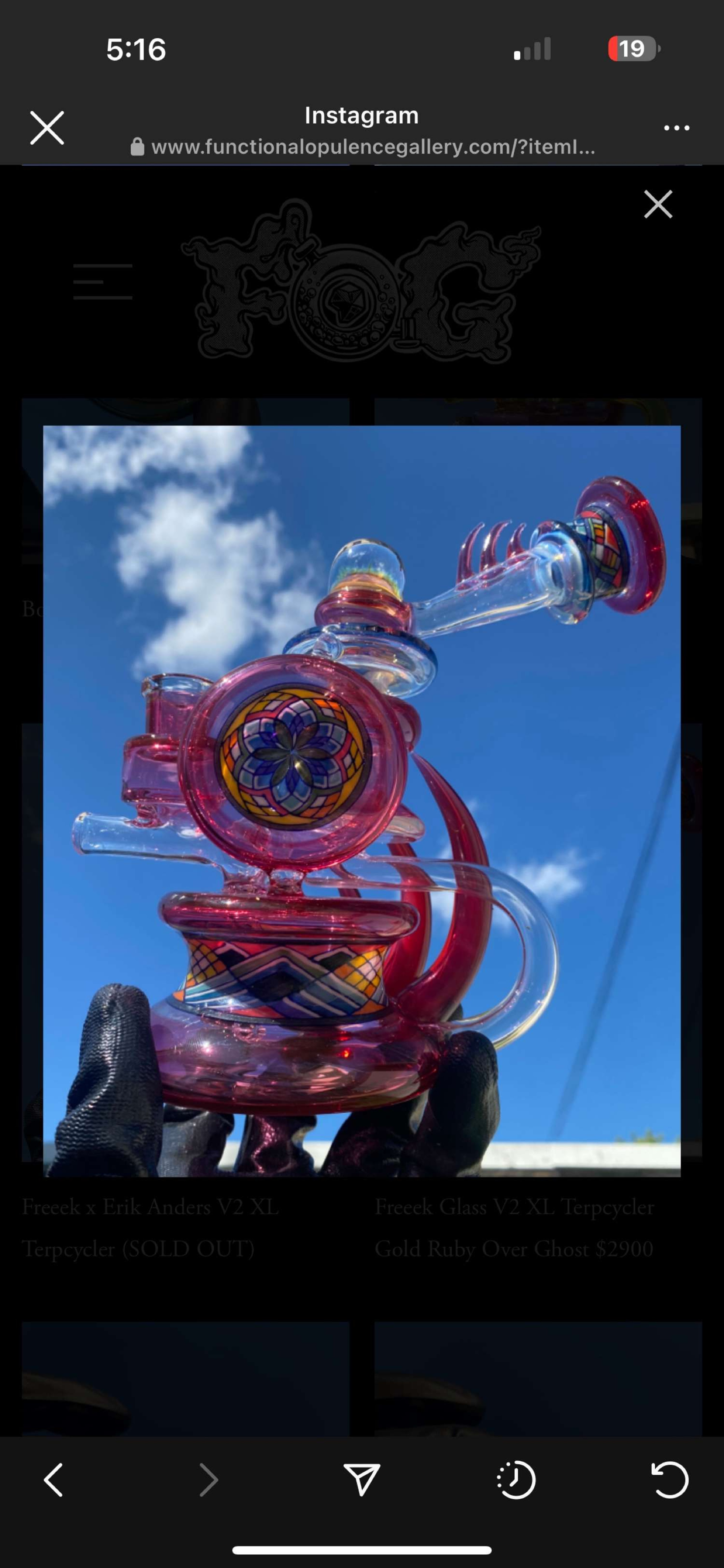 @Freeekglass V.2 Gold Ruby Terpcylcler image 0
