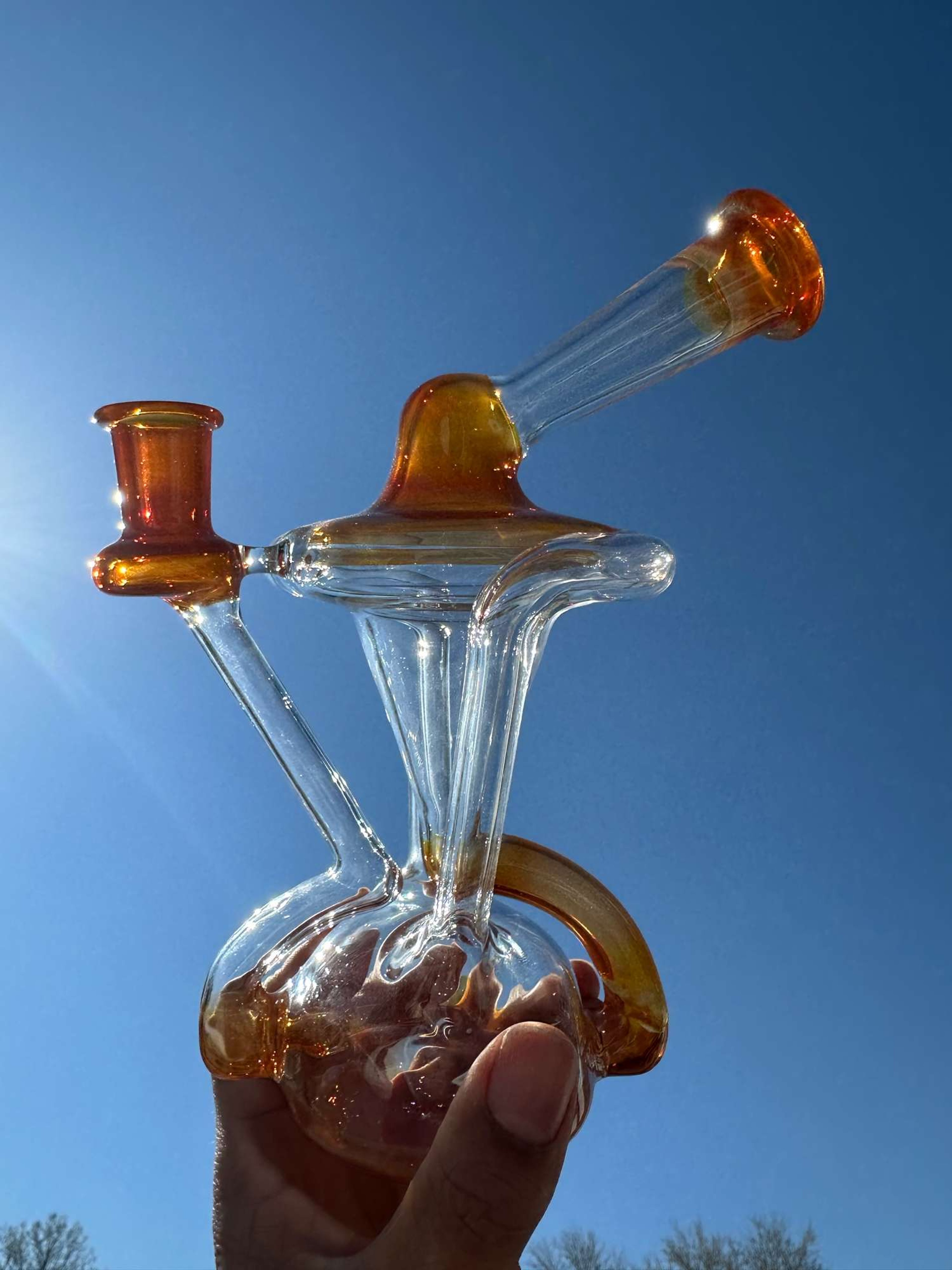 Brand new @Trapglass Tangerine double uptake Recycler image 0