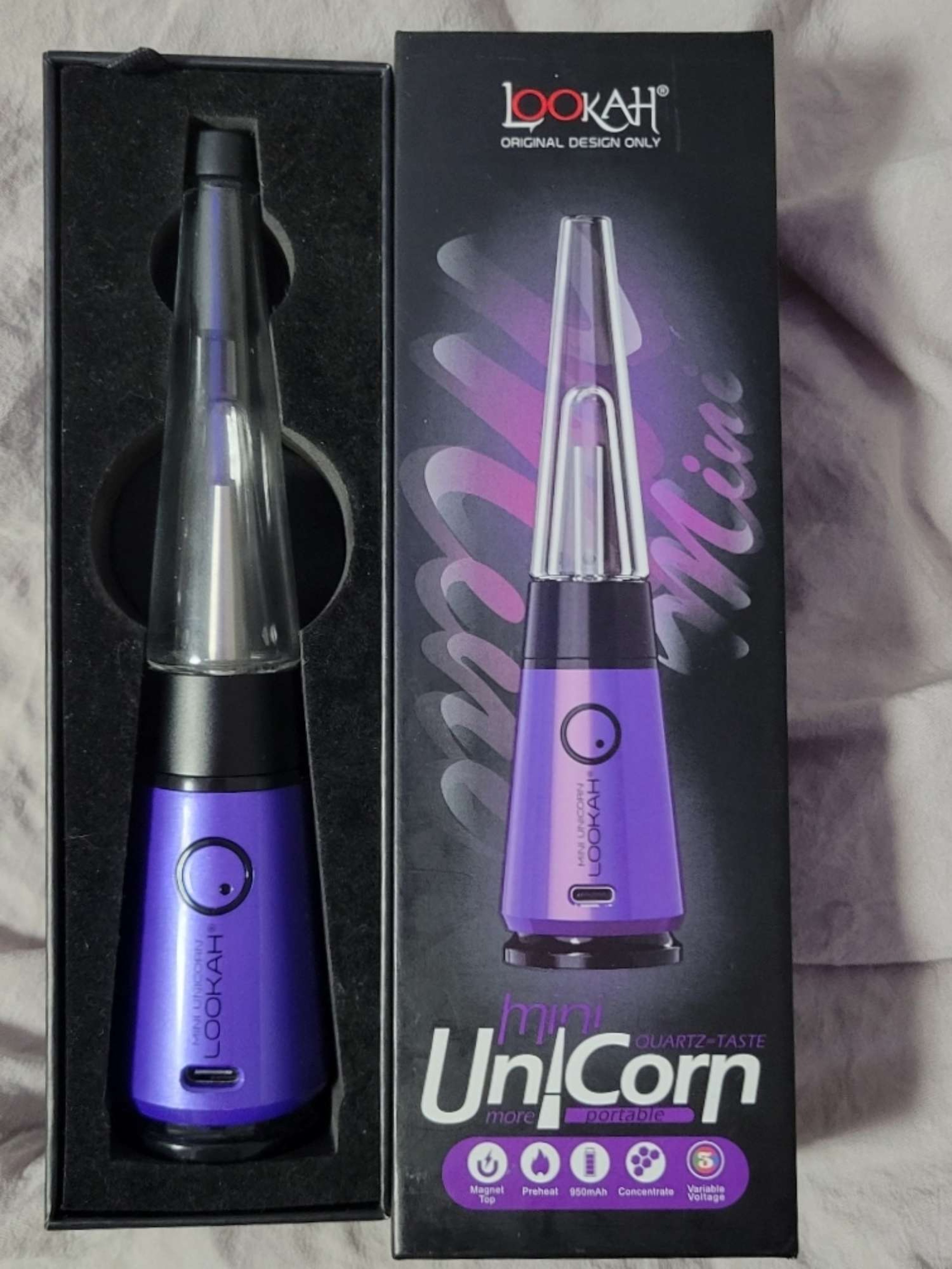 Preview pic of Used Lookah Unicorn Mini purple edition. No atomizer 