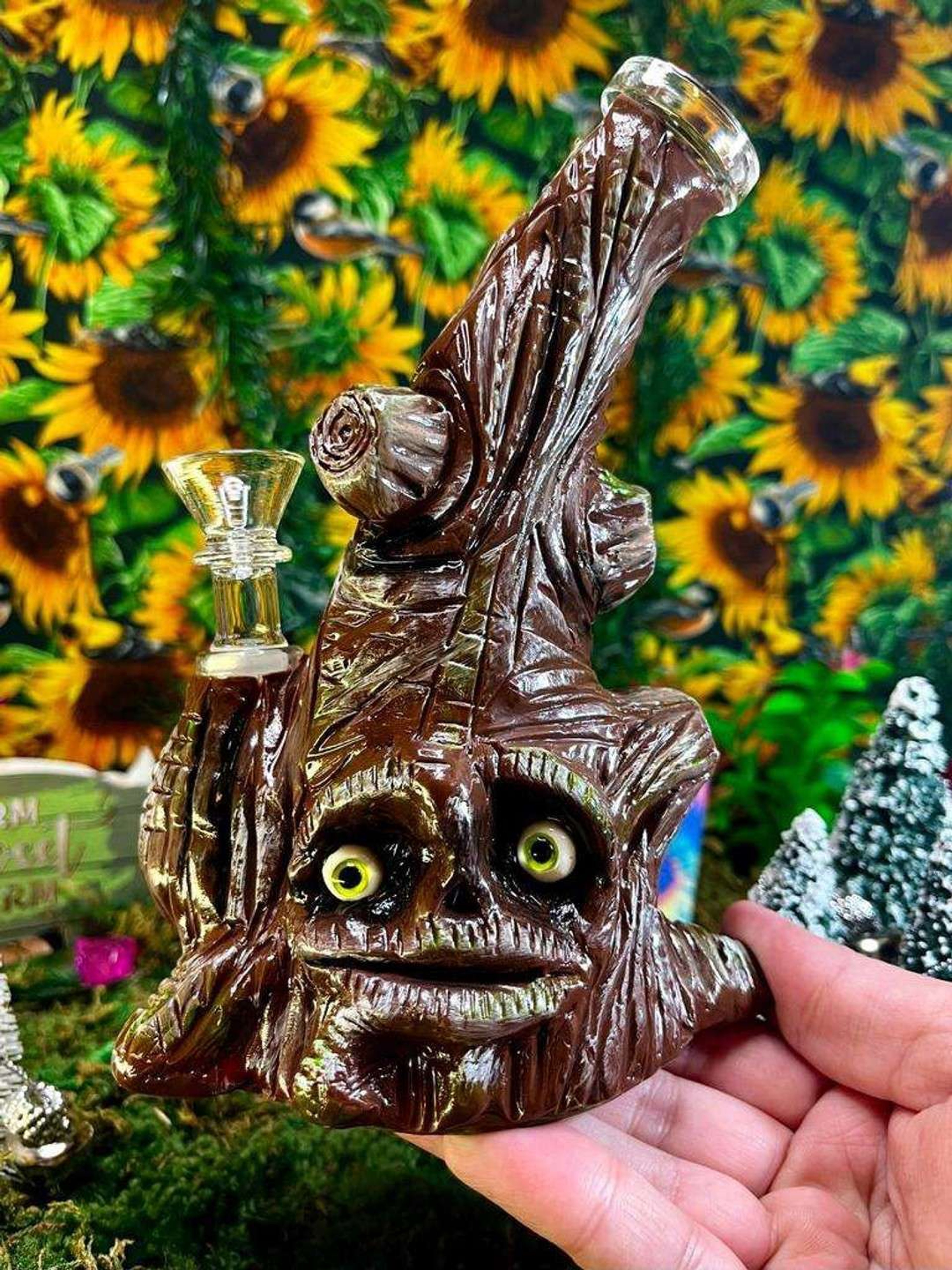 7" Old Tree Glass Ceramic Bubbler Rig image 0